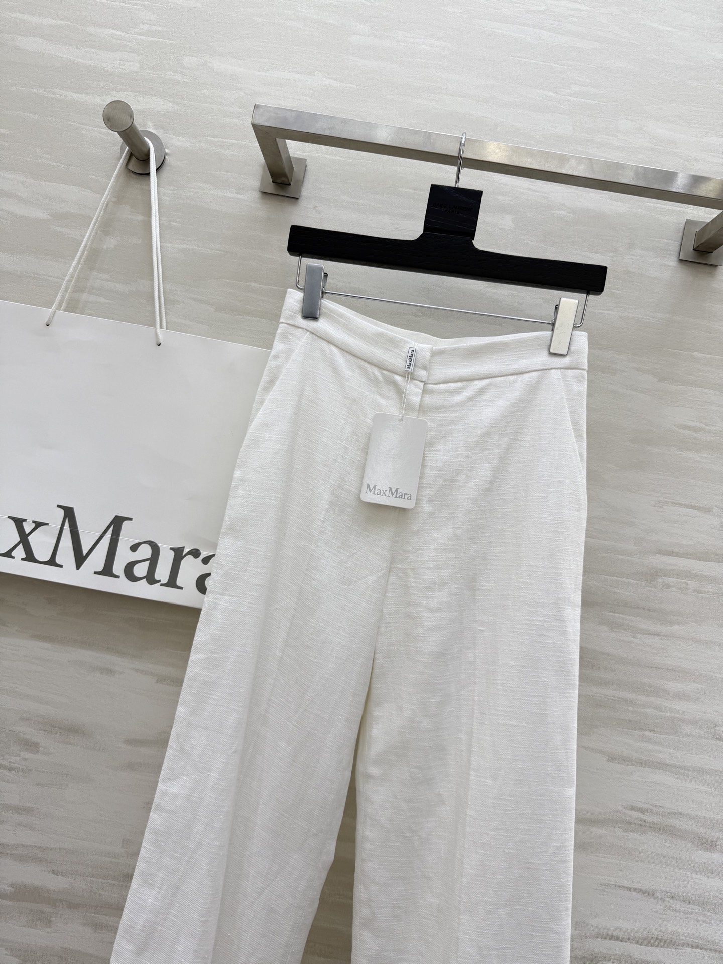 #MaxMar♡²⁵早秋新款 极简主义 亚麻直筒西裤 极简主义 定制高定密度亚麻面料挺阔有型 慵懒随性的