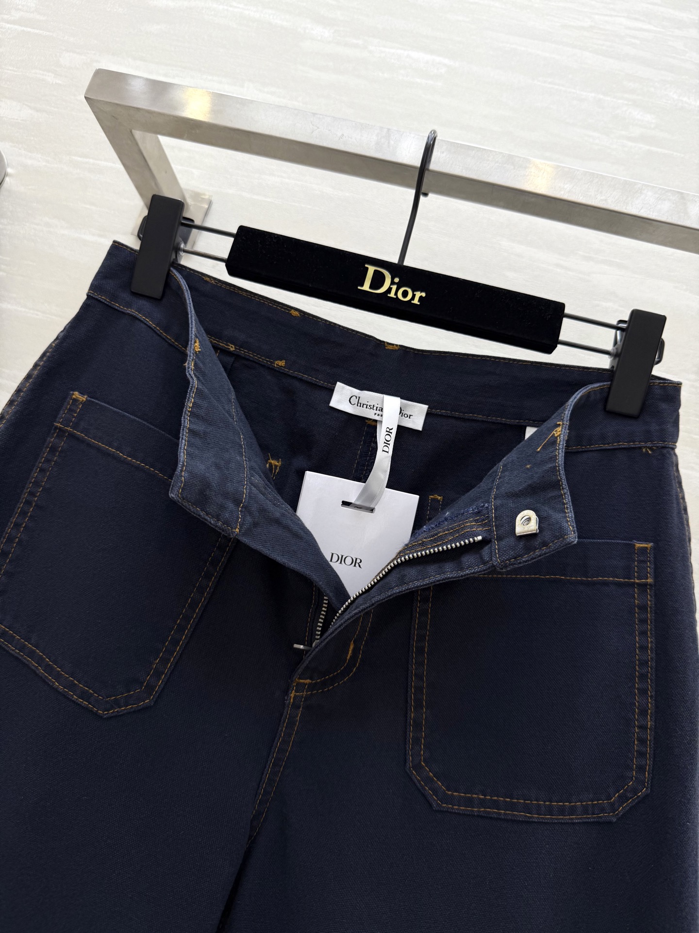 #DIO♡²⁵早秋新款 中高腰双口袋直筒牛仔裤 原版定制面料 立体剪裁裤型 高品质 现货首发size：3