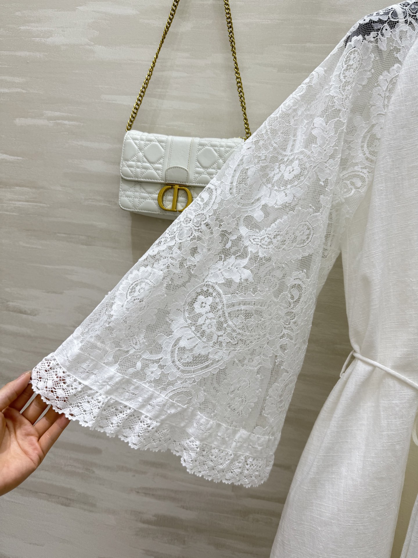 #Zimm²⁵度假系列 宫廷风亚麻蕾丝连衣裙 超级重工 高品质定制 现货首发size：S/M/L（s码胸