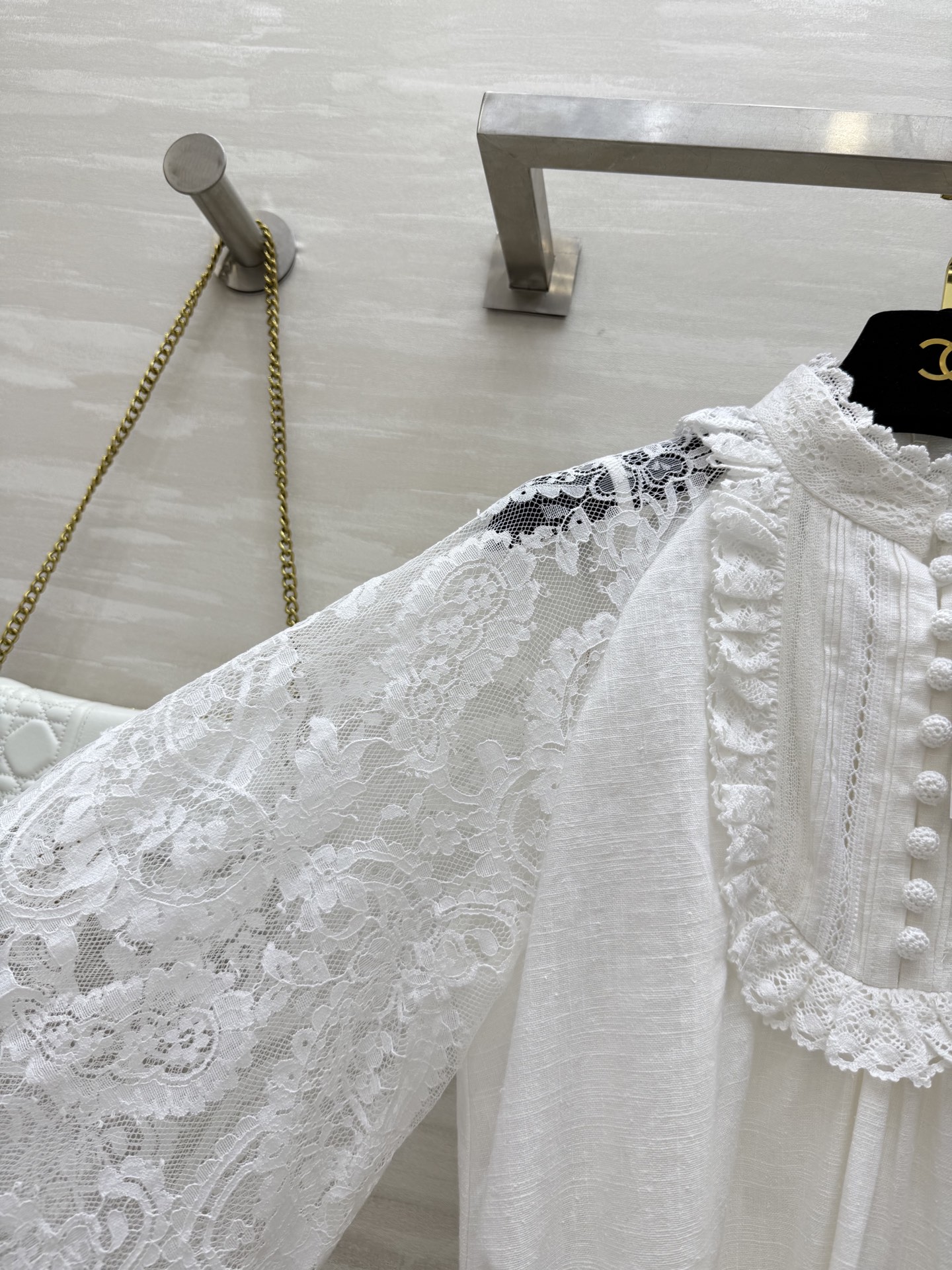 #Zimm²⁵度假系列 宫廷风亚麻蕾丝连衣裙 超级重工 高品质定制 现货首发size：S/M/L（s码胸