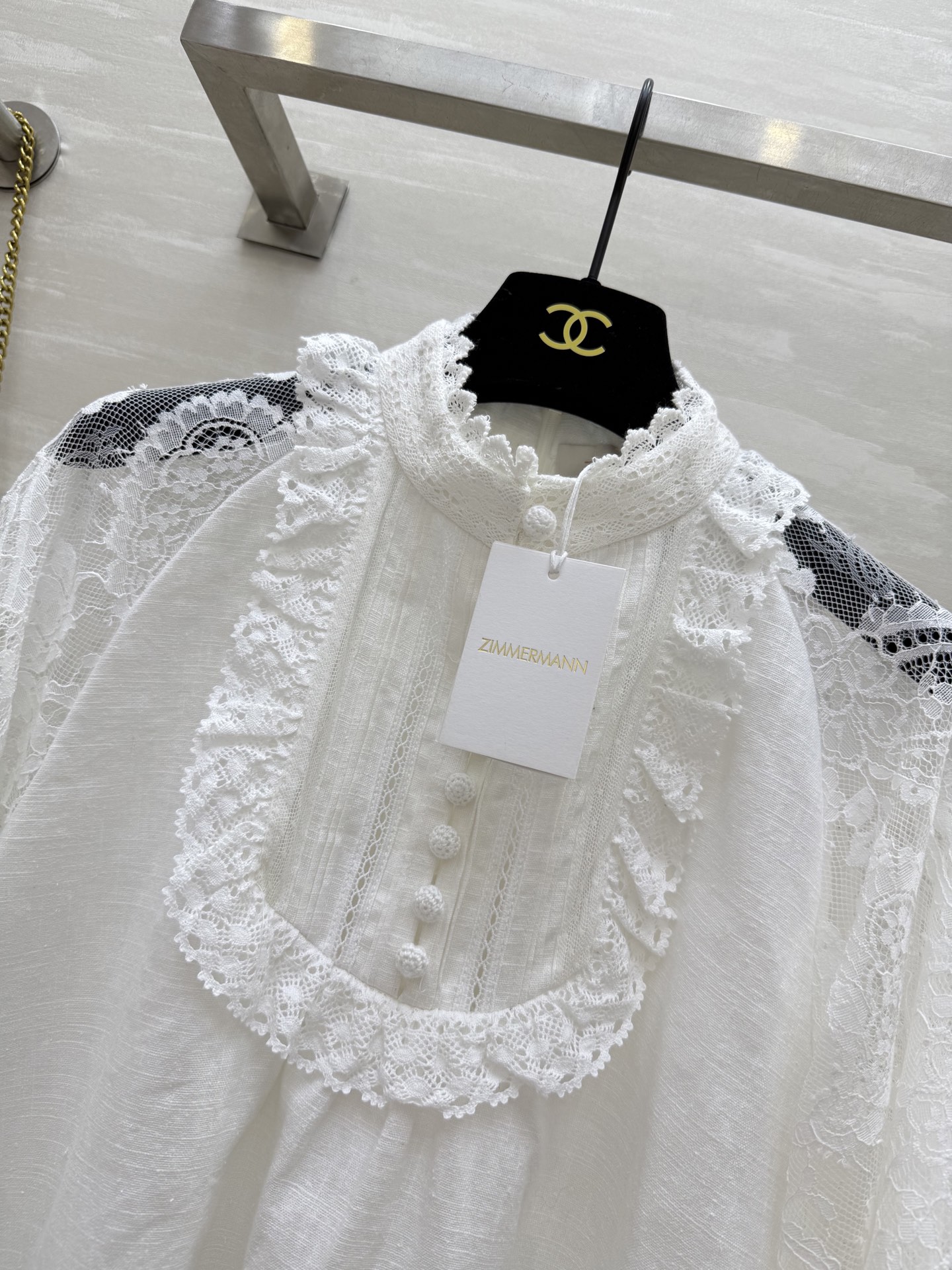 #Zimm²⁵度假系列 宫廷风亚麻蕾丝衬衣 超级重工 高品质定制 现货首发size：S/M/L（s码胸围