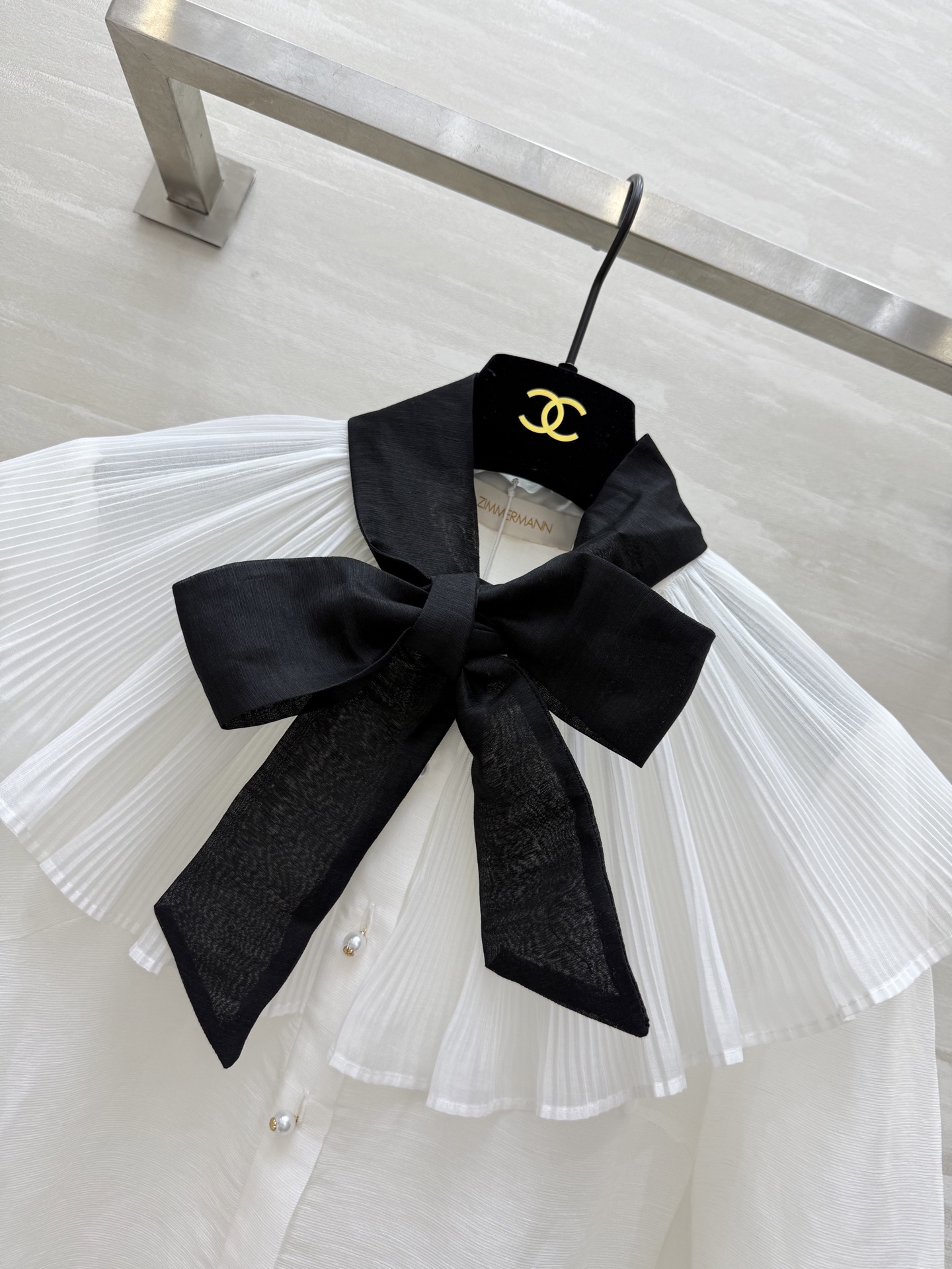 #Zimm²⁵早秋新款 撞色飘带绑带衬衣 浪漫优雅 进口丝麻面料亲肤舒适 高品质定制 现货首发size：