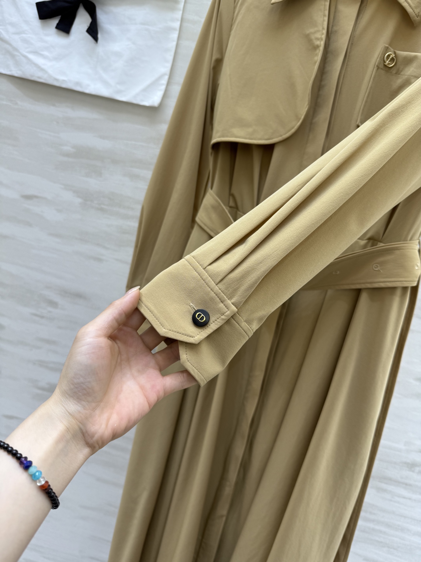 #DIO♡²⁵早秋新款 风衣式长袖连衣裙 高品质定制 现货首发size：S/M/L/XL（s码肩宽：36