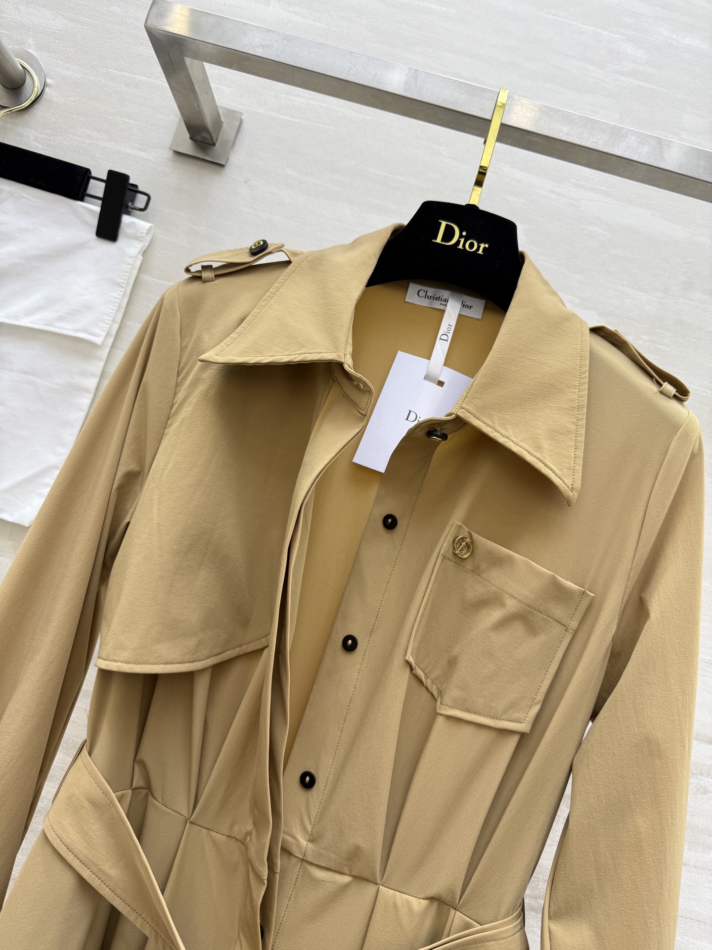 #DIO♡²⁵早秋新款 风衣式长袖连衣裙 高品质定制 现货首发size：S/M/L/XL（s码肩宽：36