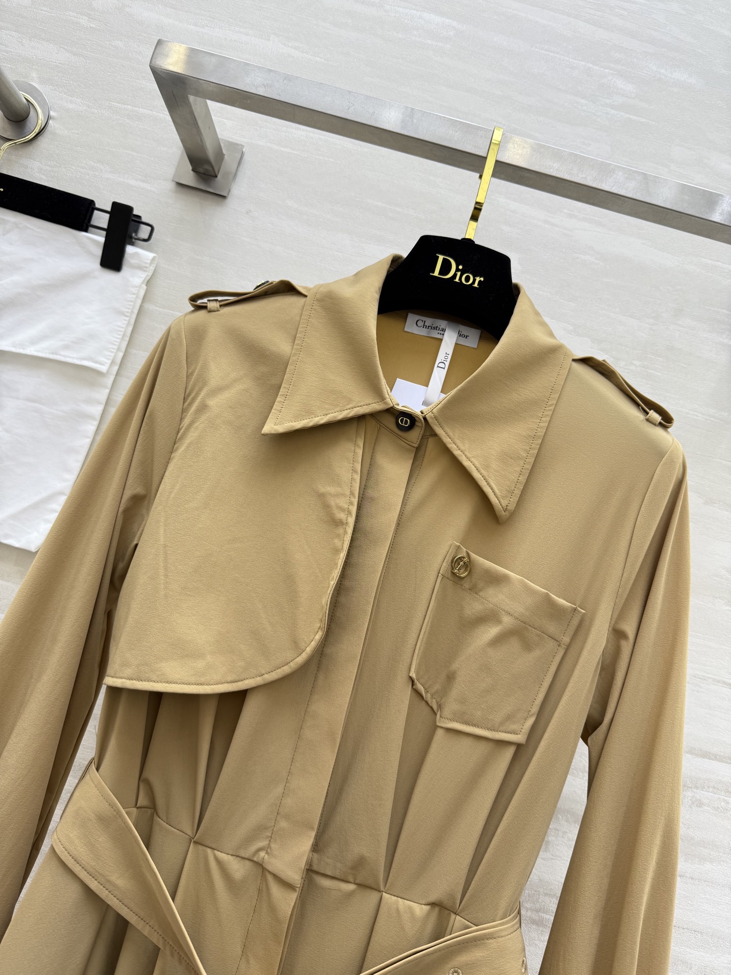 #DIO♡²⁵早秋新款 风衣式长袖连衣裙 高品质定制 现货首发size：S/M/L/XL（s码肩宽：36