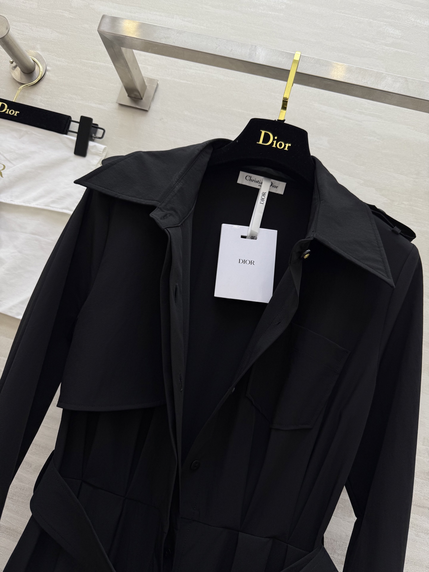#DIO♡²⁵早秋新款 风衣式长袖连衣裙 高品质定制 现货首发size：S/M/L/XL（s码肩宽：36