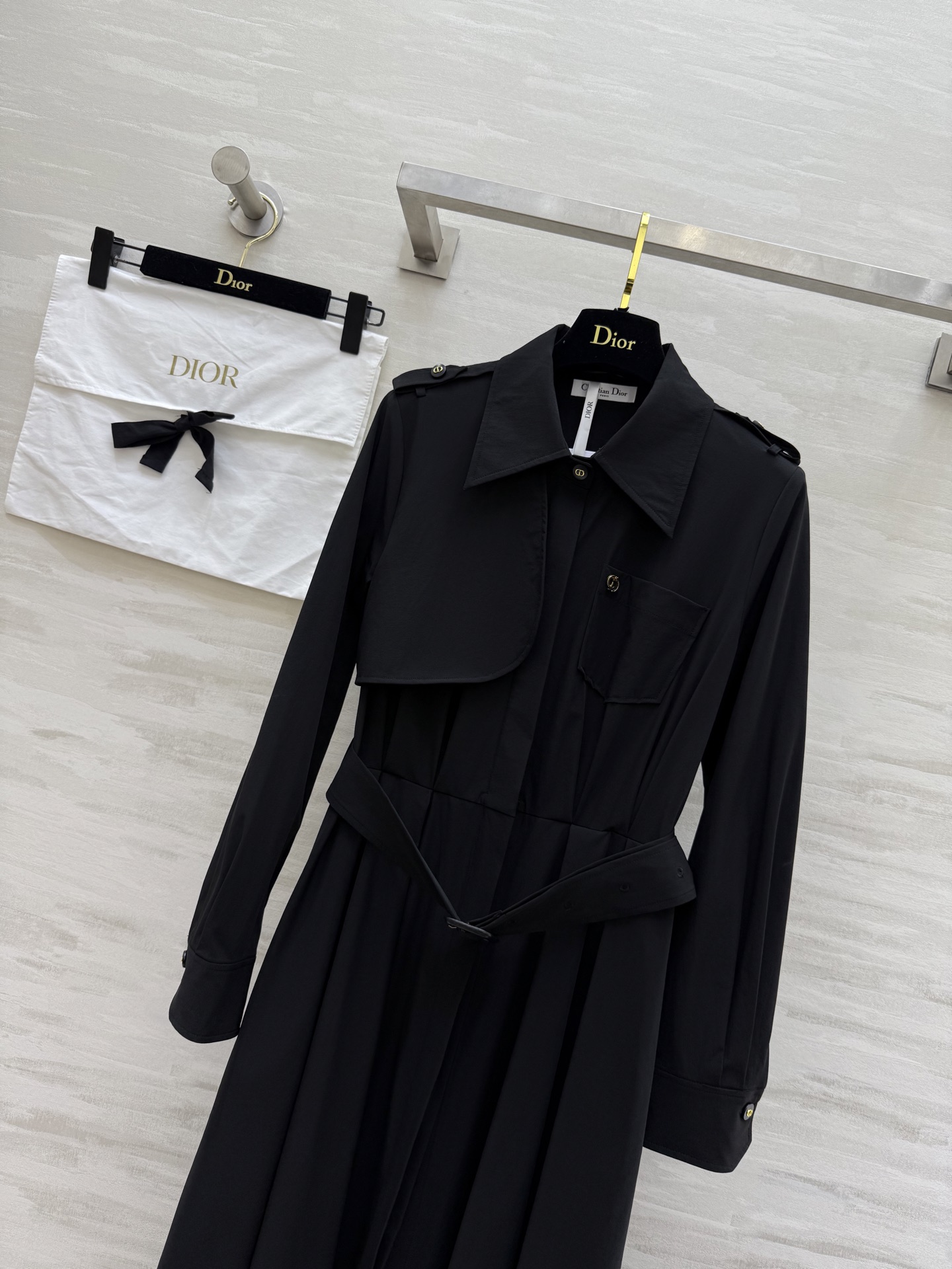 #DIO♡²⁵早秋新款 风衣式长袖连衣裙 高品质定制 现货首发size：S/M/L/XL（s码肩宽：36