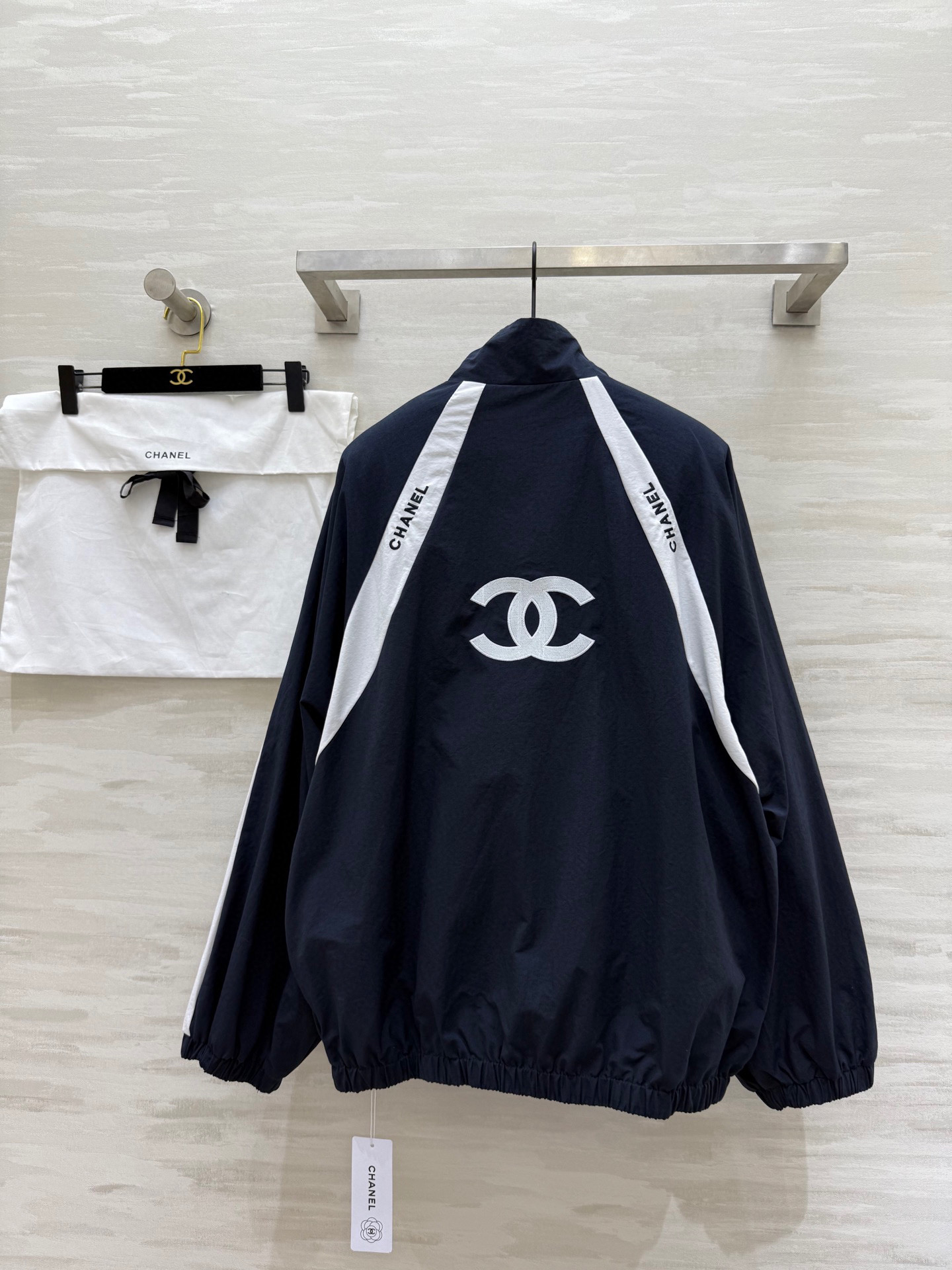 #Chane♡²⁵中古撞色立领外套 高品质定制 现货首发size：36/38/40（38码胸围：130，