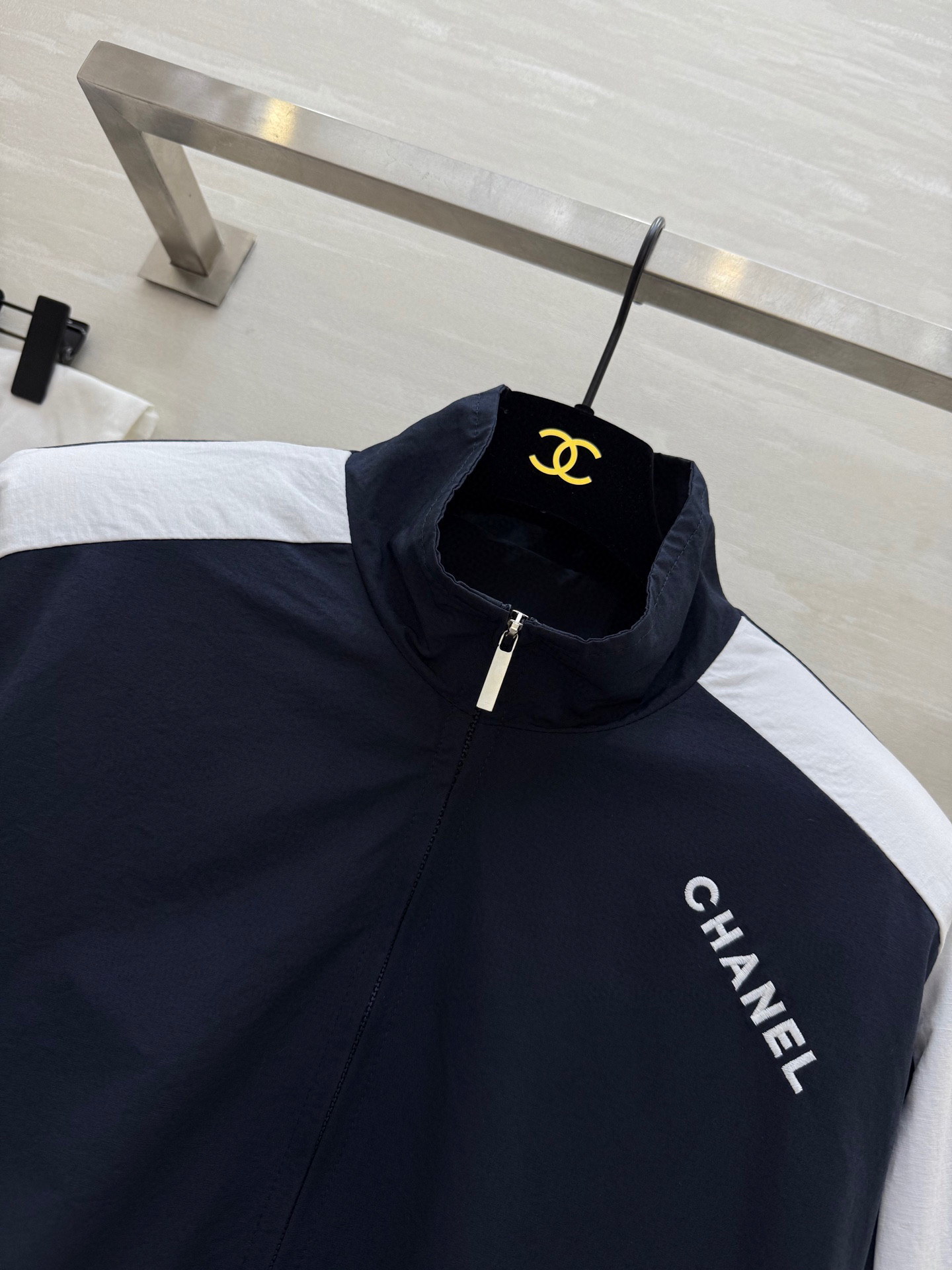 #Chane♡²⁵中古撞色立领外套 高品质定制 现货首发size：36/38/40（38码胸围：130，