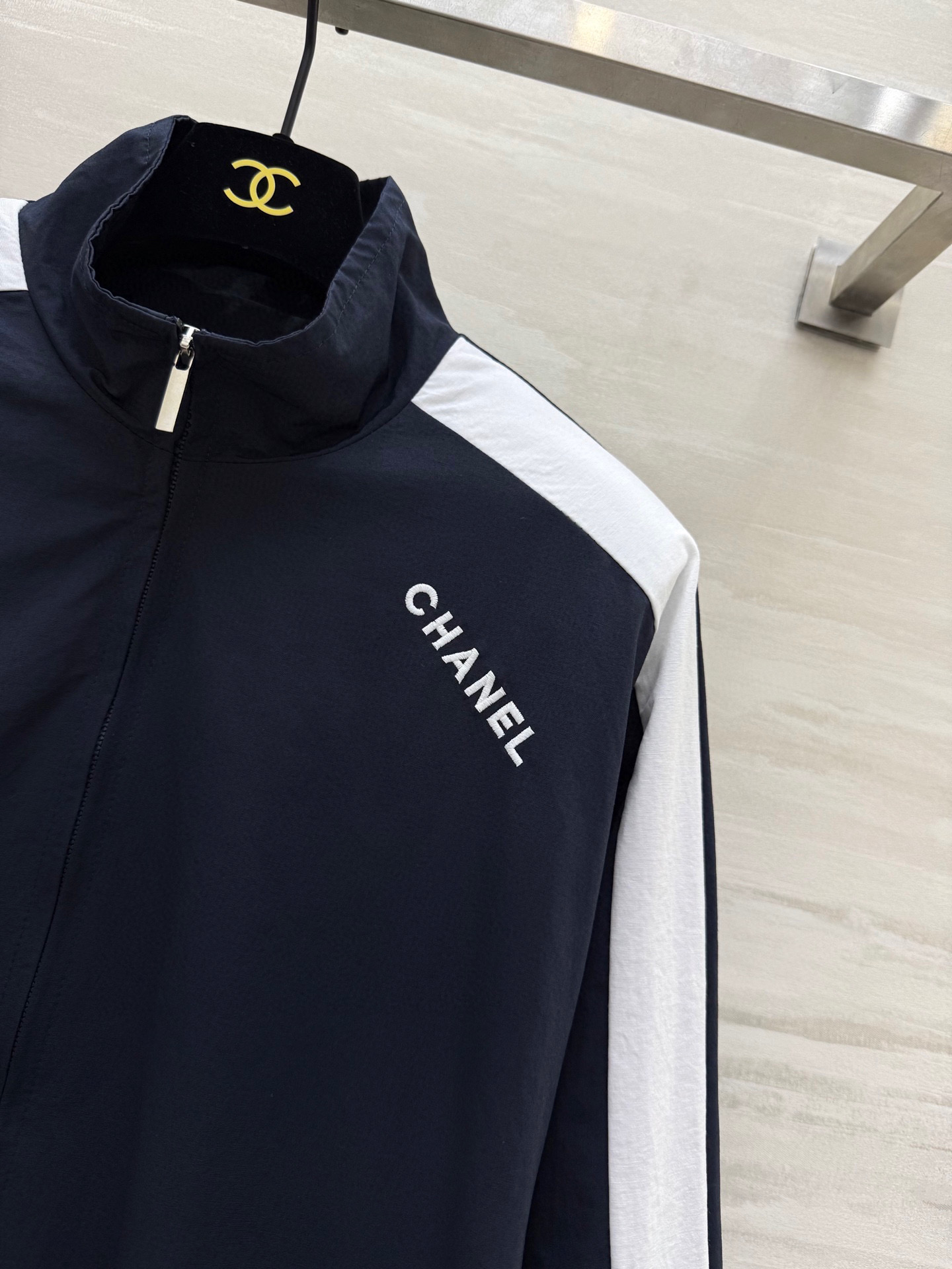 #Chane♡²⁵中古撞色立领外套 高品质定制 现货首发size：36/38/40（38码胸围：130，