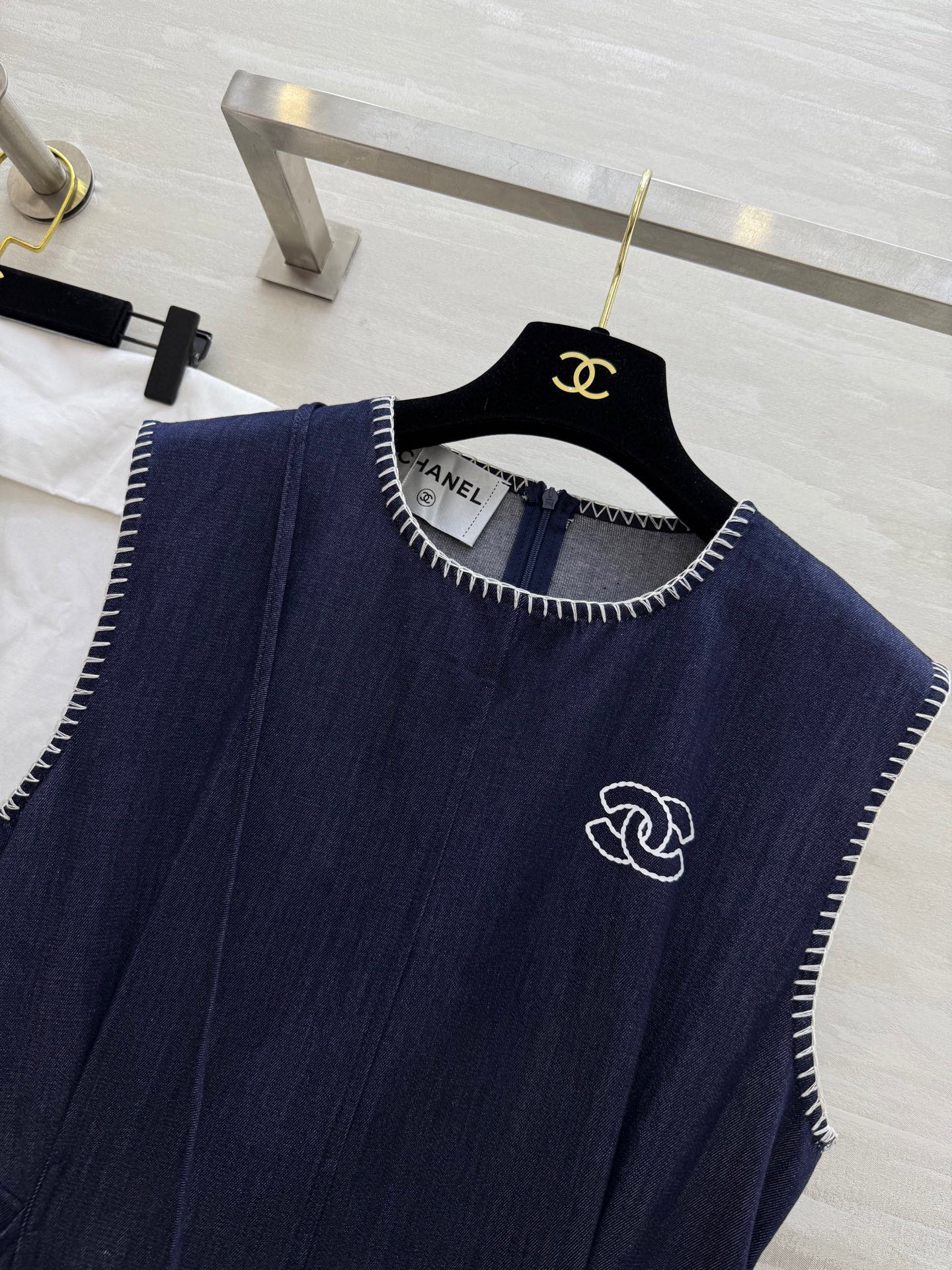 #Chane♡²⁵中古系列 天丝牛仔小背包背心裙 高品质定制 现货首发 配送防尘袋size：36/38/