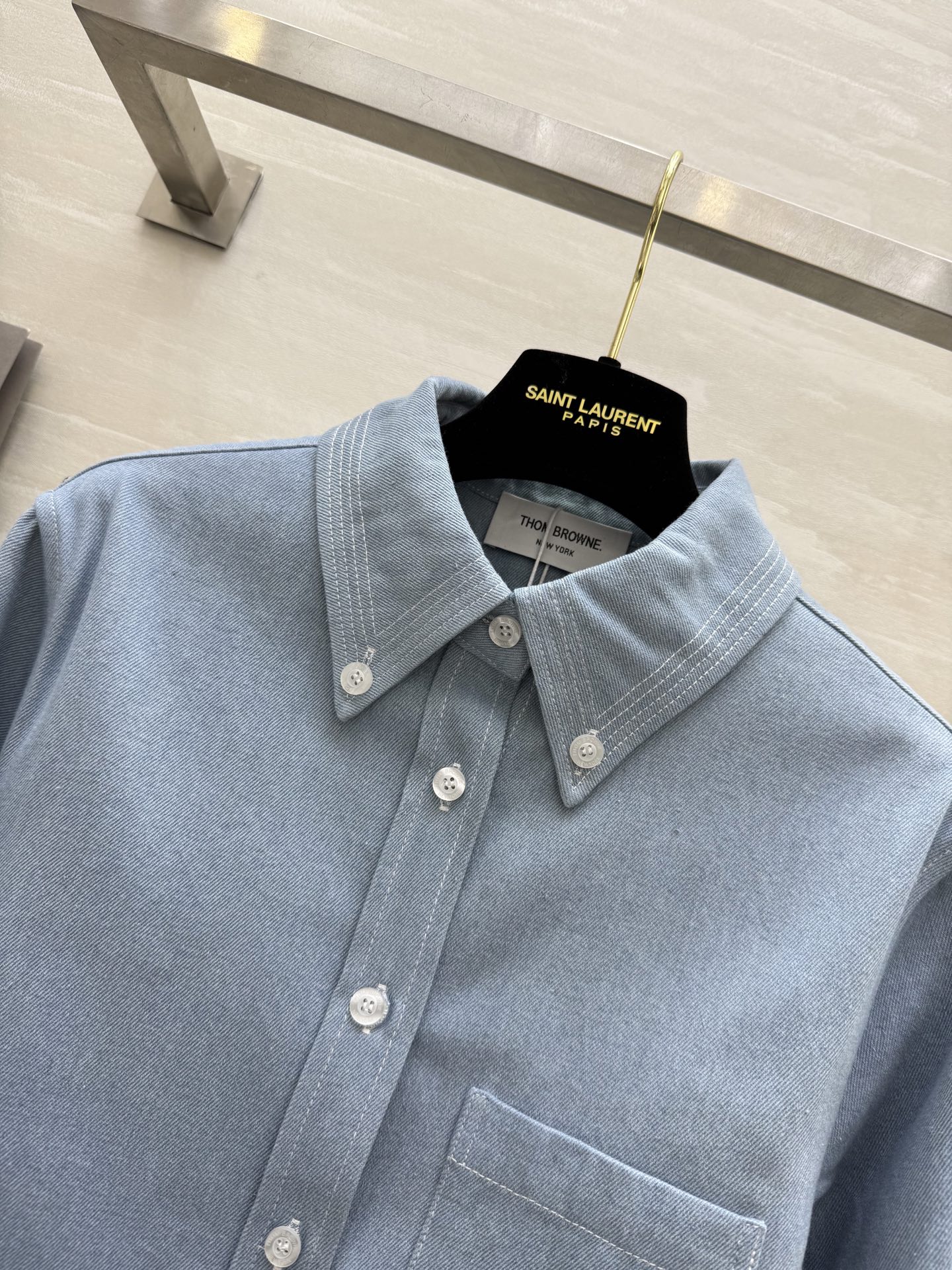 #汤姆布朗²⁵早秋新款 做旧牛仔衬衣 高品质 现货来size：S/M/L（s码胸围：96，衣长：45）