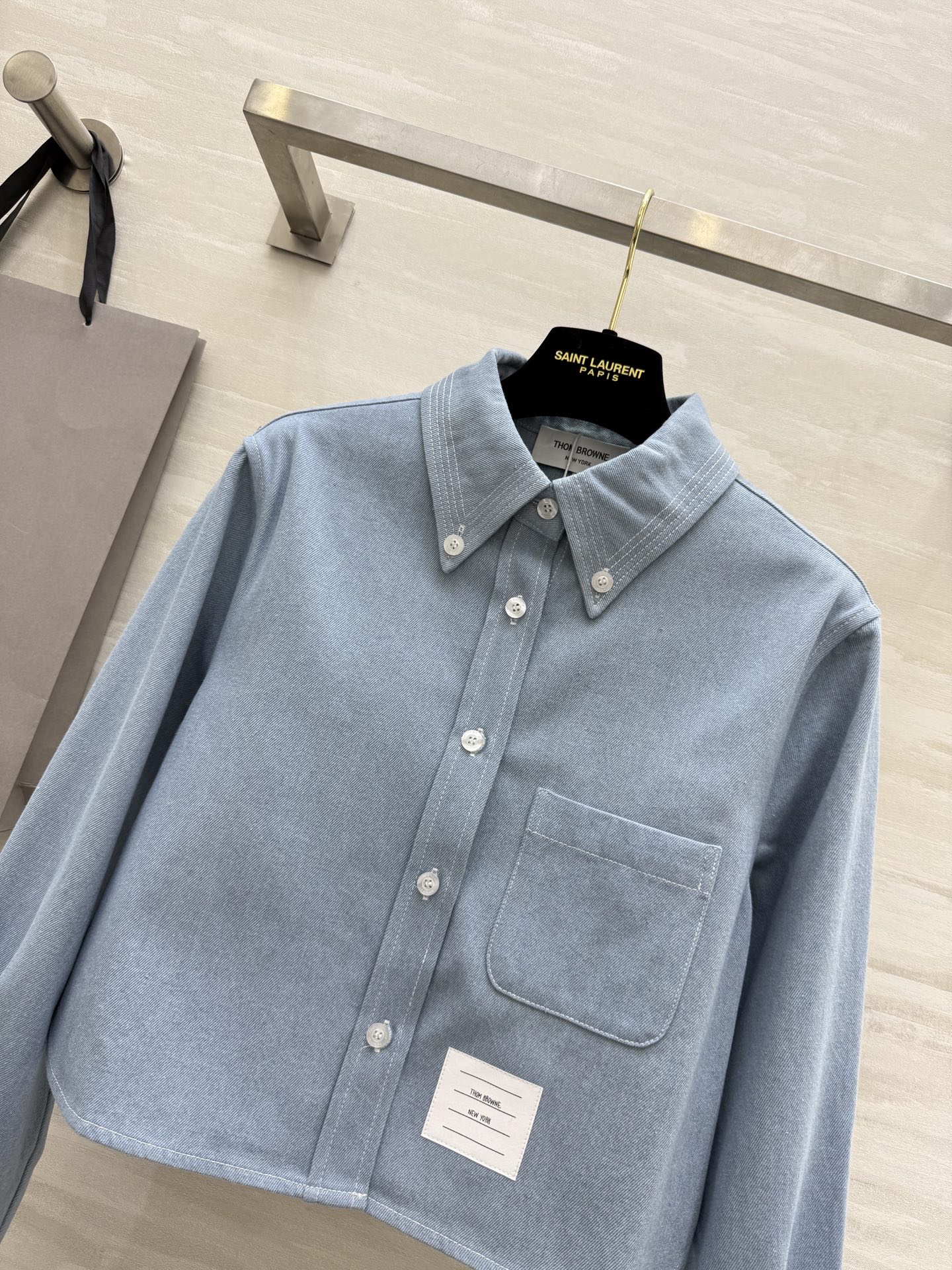 #汤姆布朗²⁵早秋新款 做旧牛仔衬衣 高品质 现货来size：S/M/L（s码胸围：96，衣长：45）