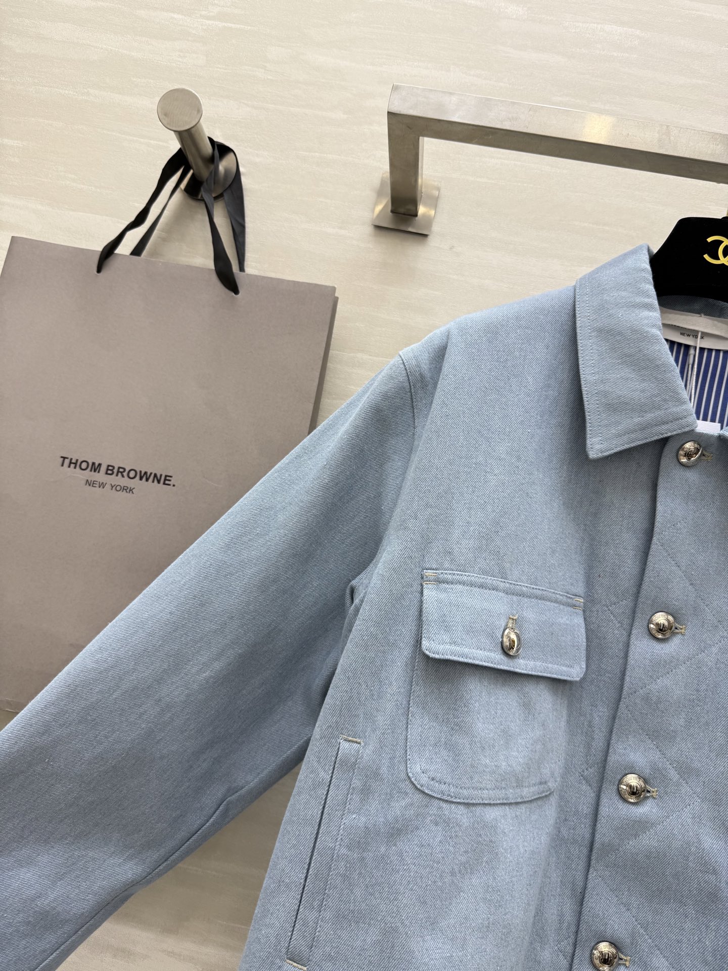 #汤姆布朗²⁵秋冬新款 做旧牛仔夹克外套 高品质 现货来size：S/M/L（s码胸围：108，衣长：5