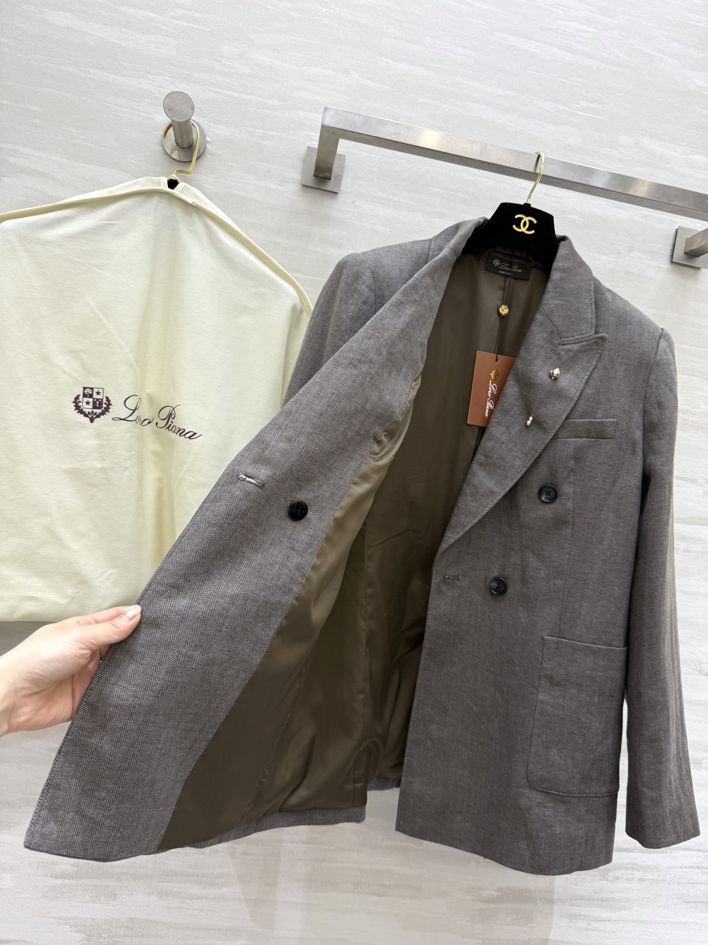 #LP²⁵秋冬新款 复古人字纹亚麻西装外套 高品质 现货来size：S/M/L（s码肩宽：40，胸围：9