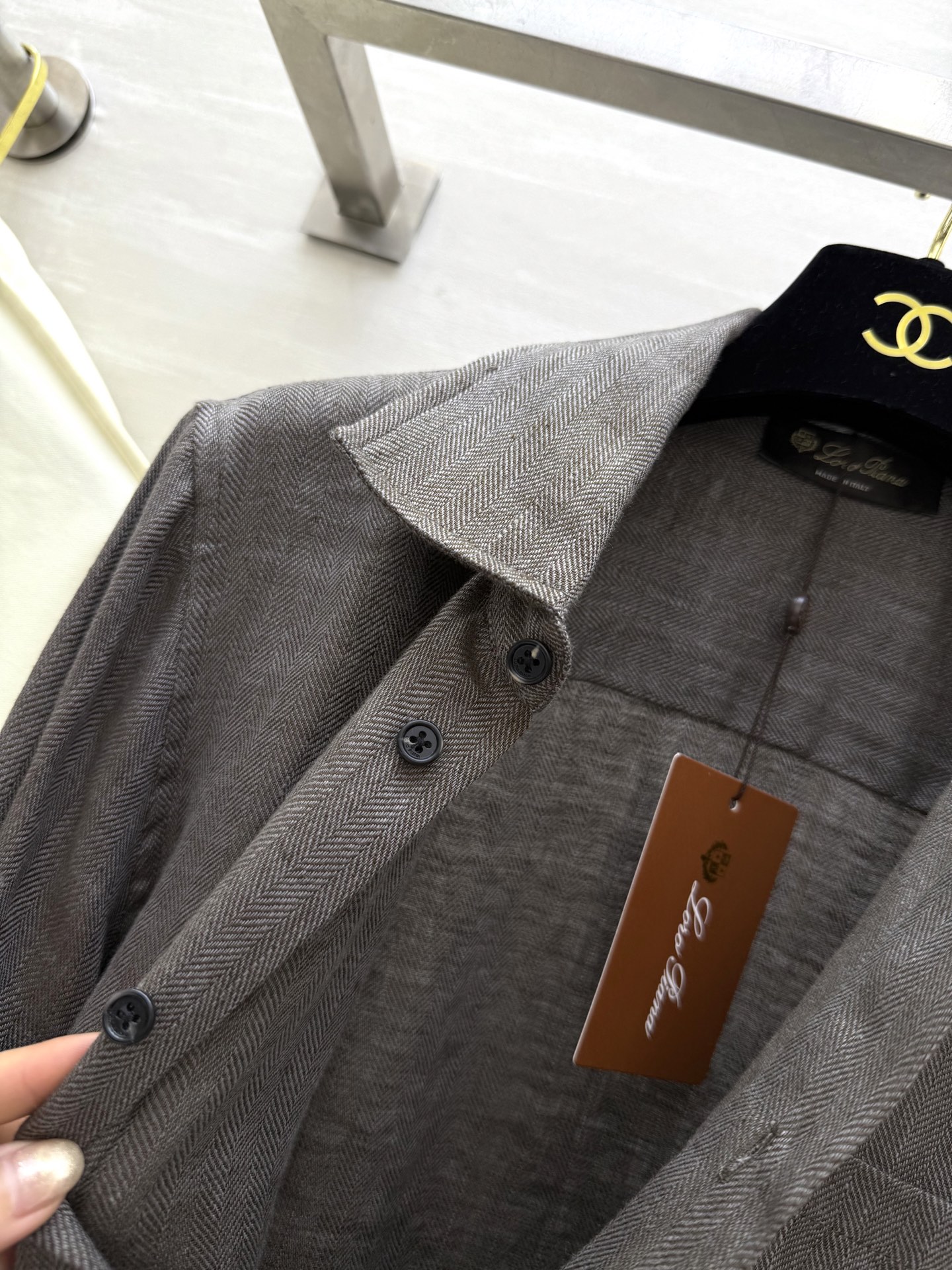 #LP²⁵秋冬新款 复古人字纹亚麻衬衣 高品质 现货来size：S/M/L（s码肩宽：38，胸围：104