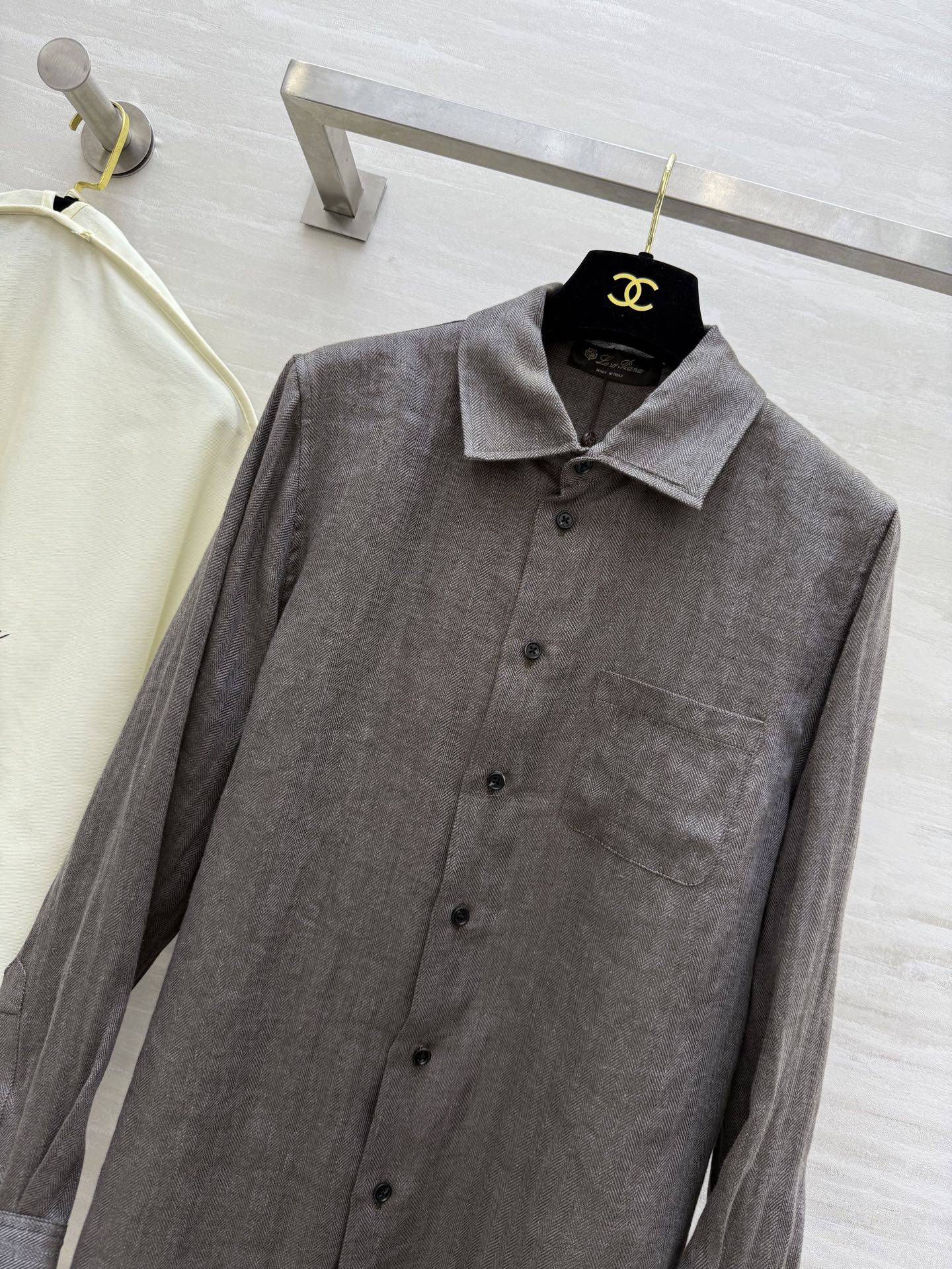 #LP²⁵秋冬新款 复古人字纹亚麻衬衣 高品质 现货来size：S/M/L（s码肩宽：38，胸围：104