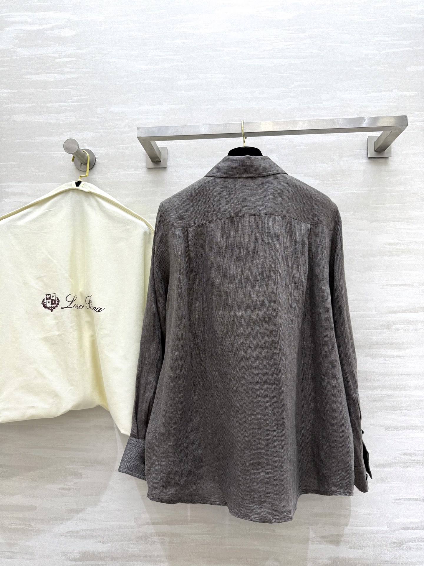 #LP²⁵秋冬新款 复古人字纹亚麻衬衣 高品质 现货来size：S/M/L（s码肩宽：38，胸围：104