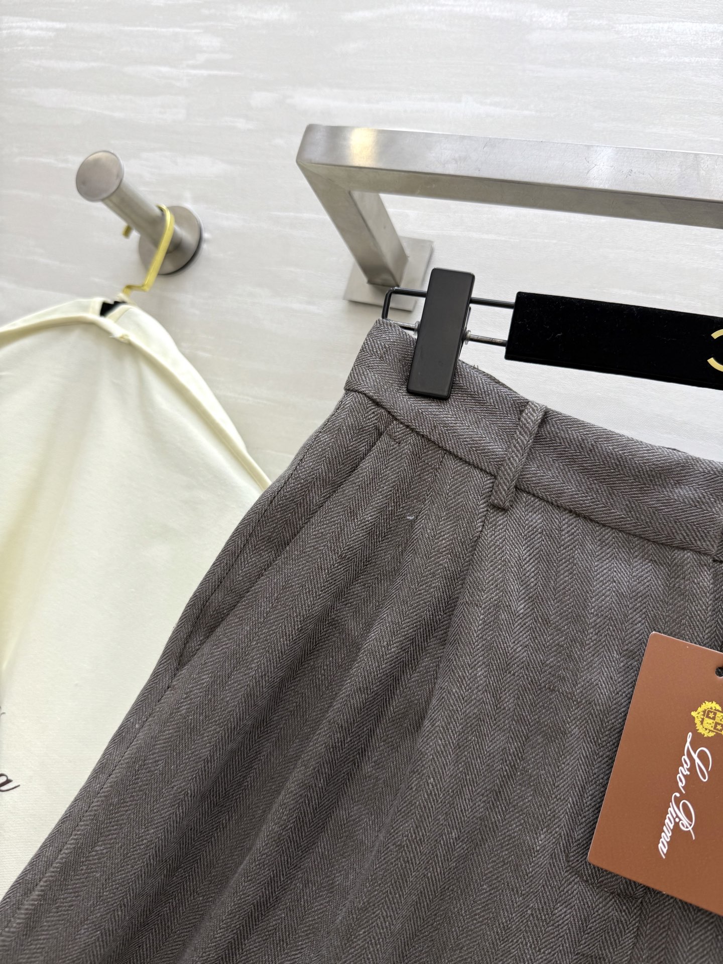 #LP²⁵秋冬新款 复古人字纹亚麻直筒裤 高品质 现货来size：S/M/L（s码腰围：66，臀围：10