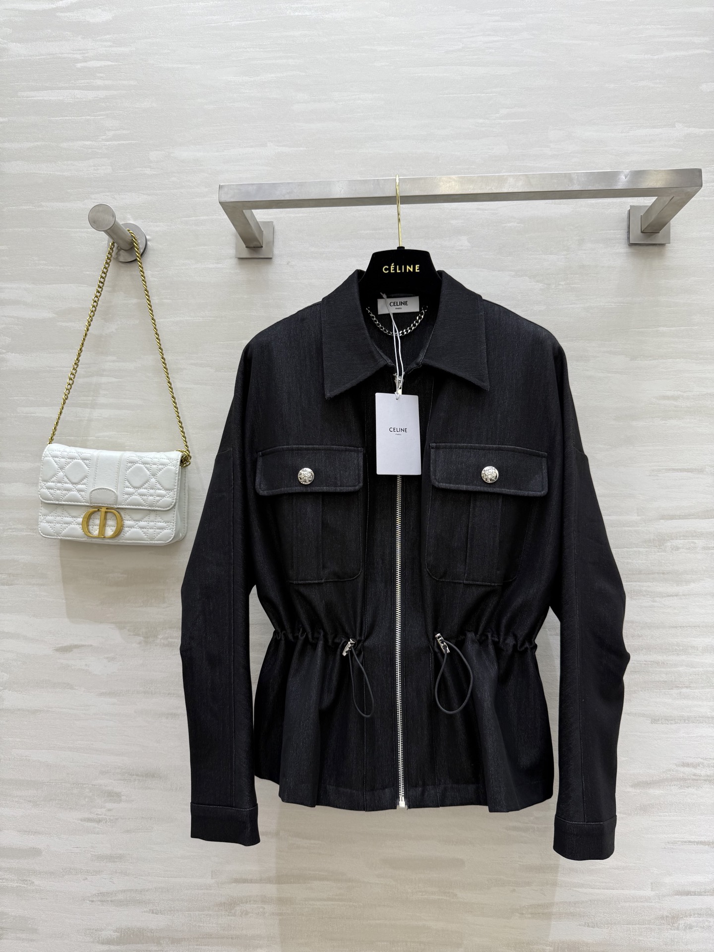 NO:487181,#Celin early autumn new style drawstring waist lapel jacket high quality customization spot sizeS/M/L/XL (size s bust 110, 61 length), celine, jackets & coats, alexander wang19860909#Celin早秋新款 抽绳收腰翻领外套 高品质定制 现货首发sizeS/M/L/XL（s码胸围110,衣长61）,,celine,jackets & coats,alexander wang,Women's clothing