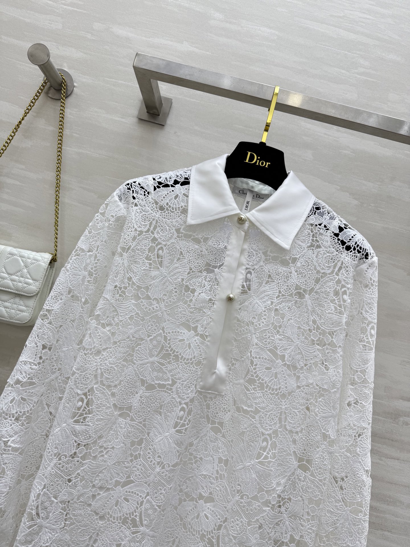 #Dio♡²⁵早秋新款 🦋系列 蕾丝衬衣长裙 定制面料奢华高级 高品质 现货首发size：36/38/4