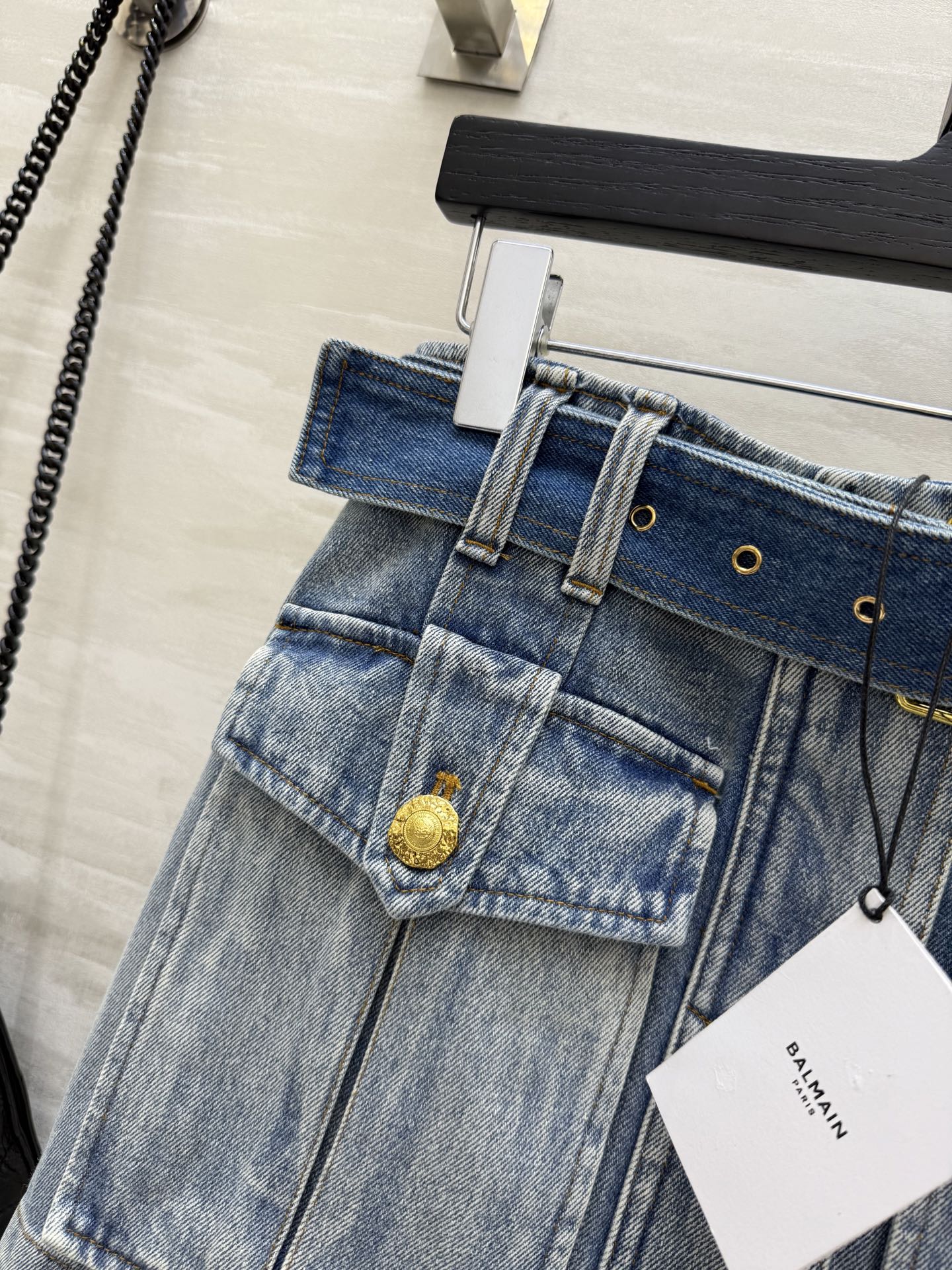 #Balma♡²⁵早秋新款 牛仔半裙 高品质 现货来size：S/M/L（s码腰围：66，臀围：90，裙