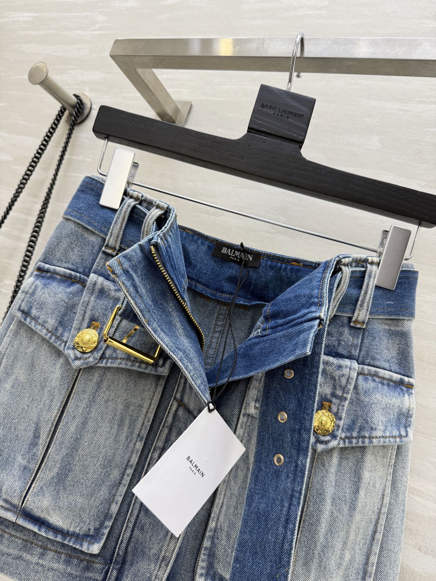 #Balma♡²⁵早秋新款 牛仔半裙 高品质 现货来size：S/M/L（s码腰围：66，臀围：90，裙