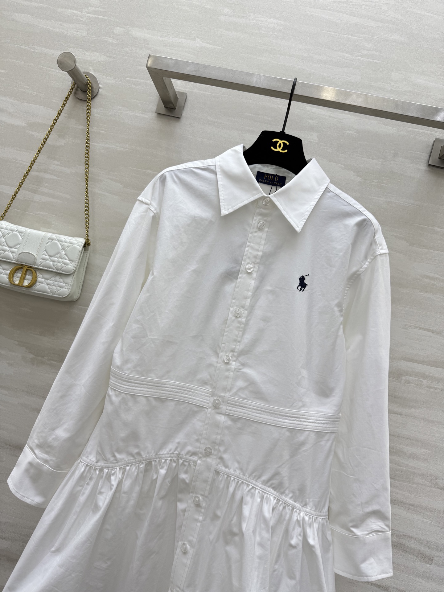 #拉夫劳伦²⁵早秋新款 翻领衬衣式连衣裙 高品质 现货来size：S/M/L（s码胸围：88，衣长：80