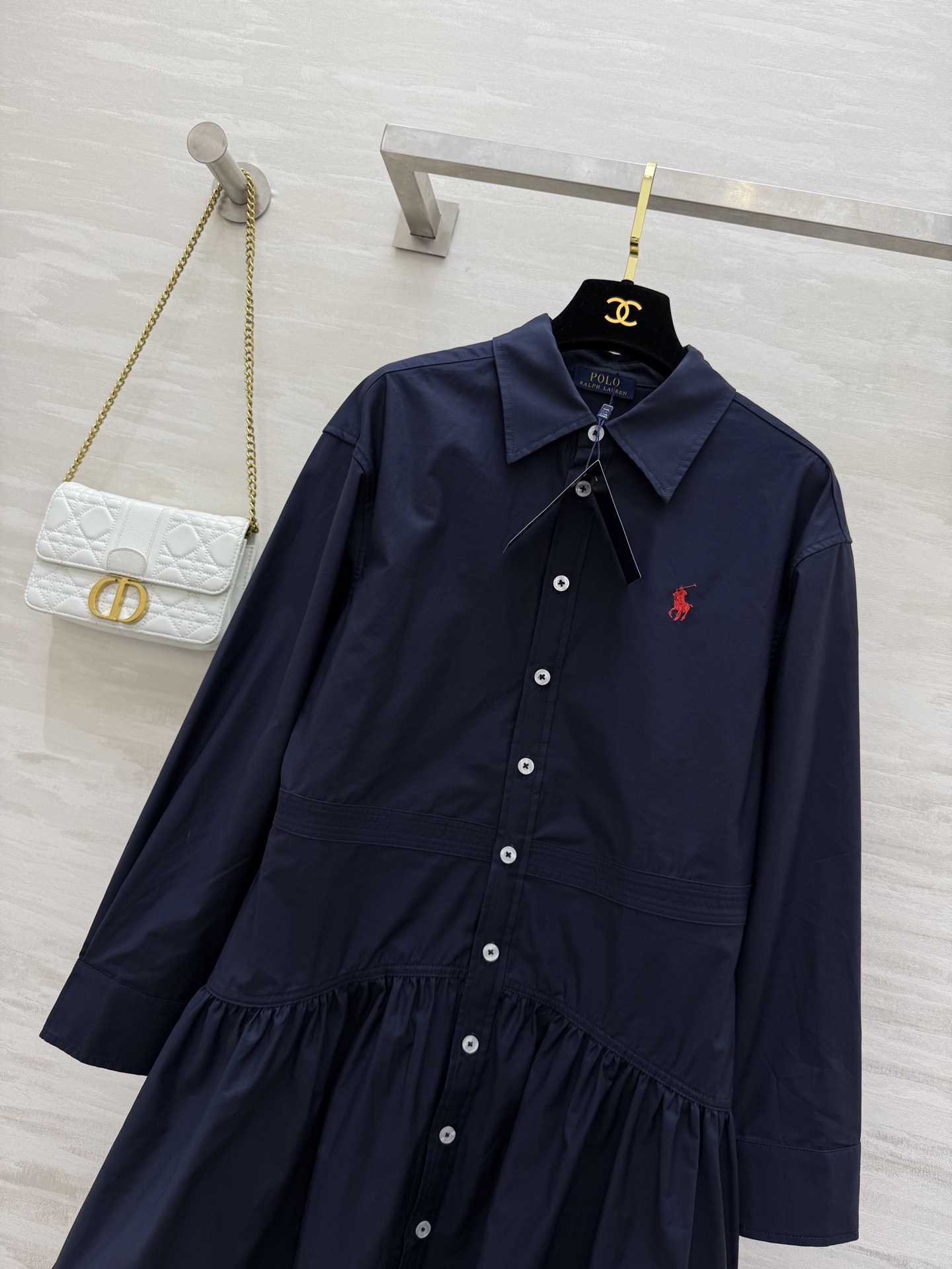 #拉夫劳伦²⁵早秋新款 翻领衬衣式连衣裙 高品质 现货来size：S/M/L（s码胸围：88，衣长：80