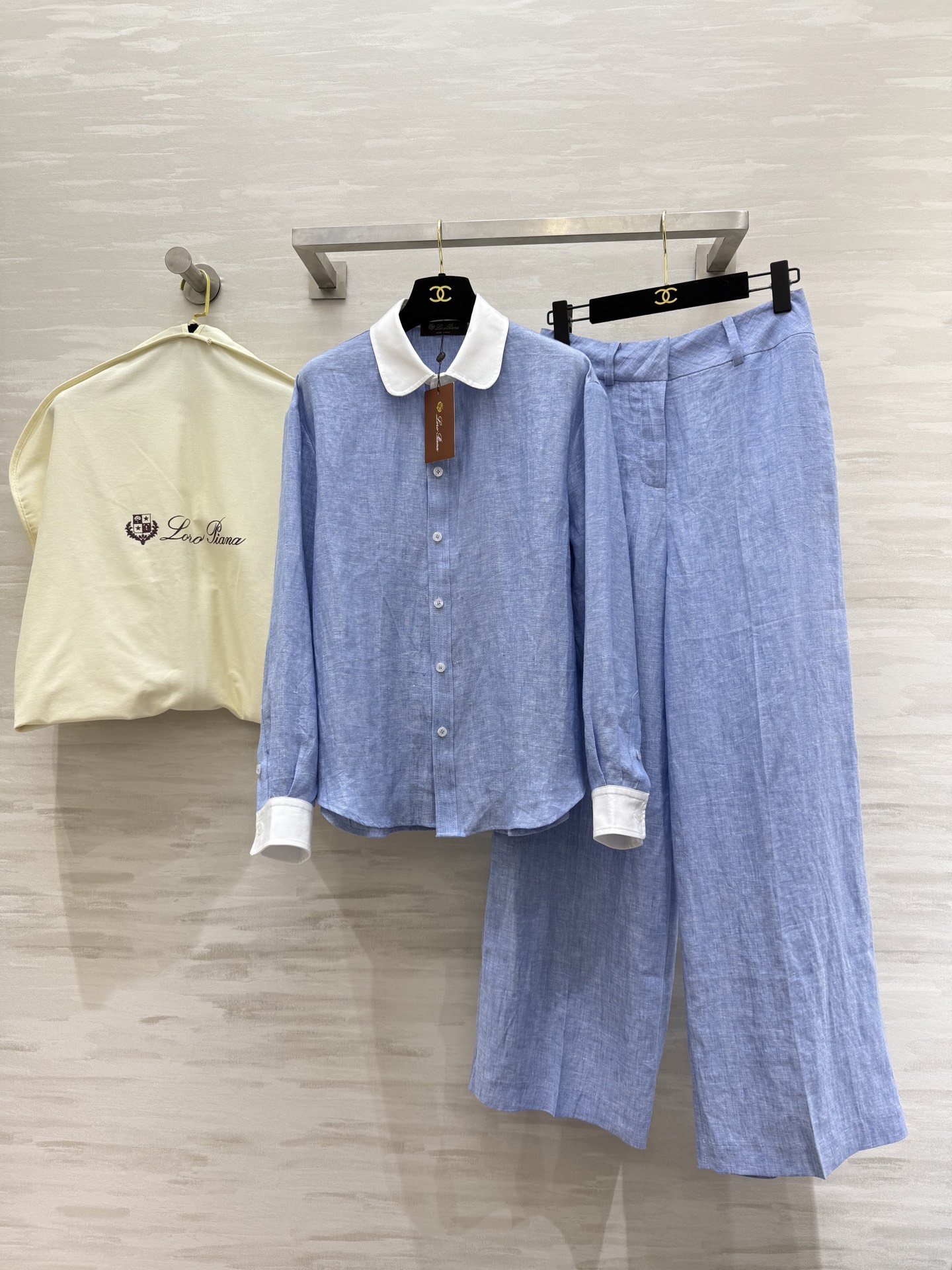 NO:496840,Shirts, pants.#Loropian early autumn new style linen series lazy and comfortable atmosphere high quality spot sizeS/M/L (size size s bust, 64 waist circumference, 94 hip circumference, 103 pants), loro piana, alexander wang19860909衬衣,裤子.#Loropian早秋新款 亚麻系列 慵懒自在氛围感 高品质 现货来sizeS/M/L（s码胸围,衣长64,腰围66,臀围94,裤长103）,,loro piana,alexander wang,Women's clothing