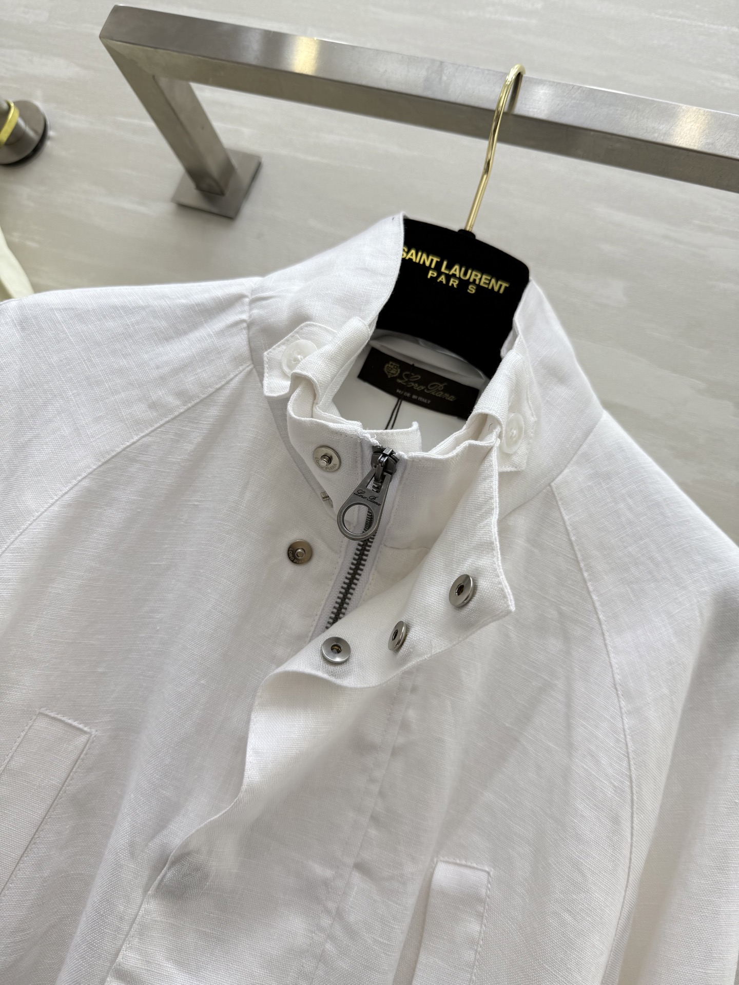 #LP¹¹⁵早秋新款 亚麻收腰立领外套 高品质定制 现货首发size：S/M/L（s码胸围：114，衣长