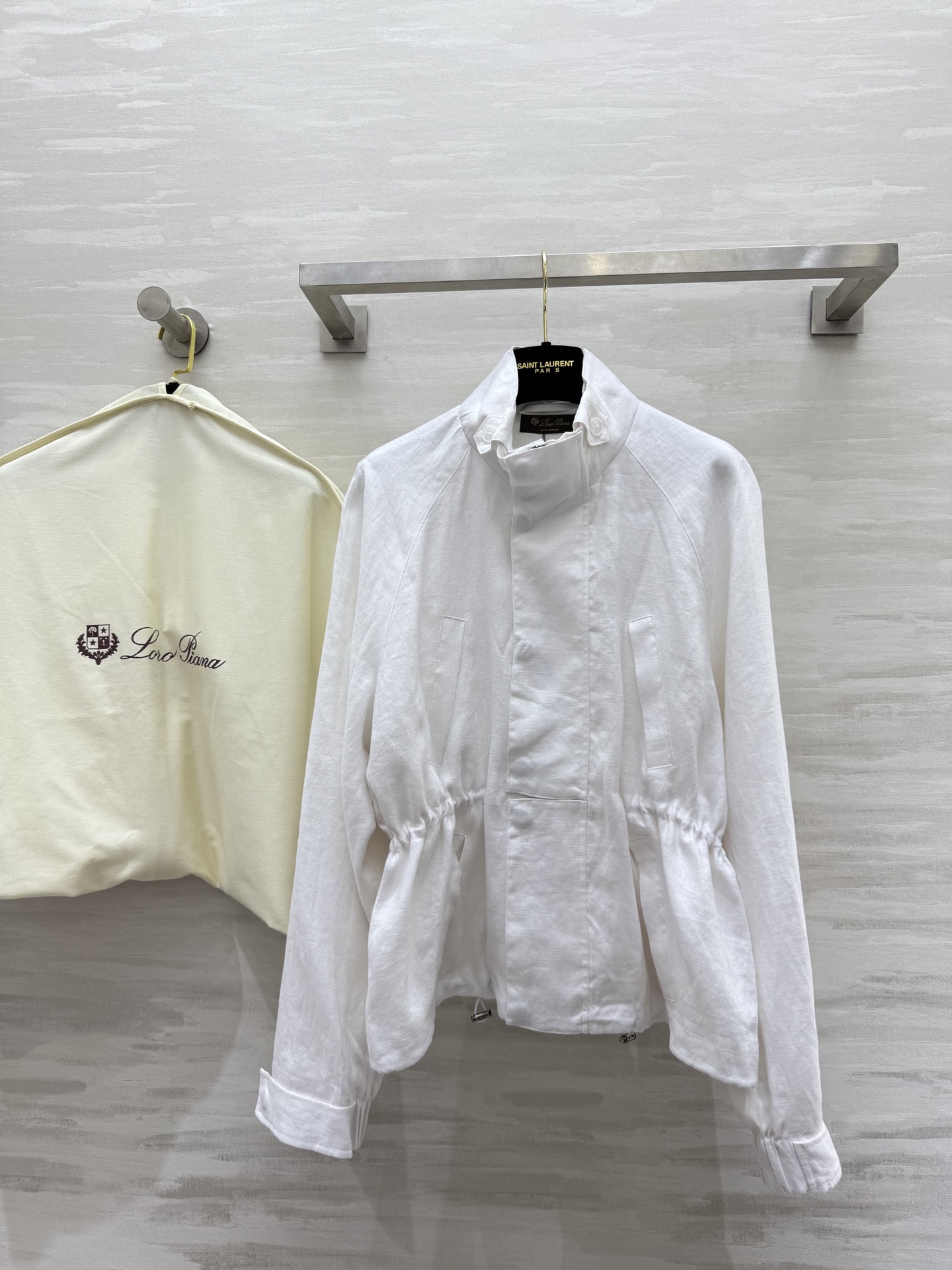 NO:496848,#LP early autumn new style linen waist-closed stand collar jacket high quality customization spot first-time sizeS/M/L (size s bust 114, 61 length), loro piano, jackets & coats, alexander wang19860909#LP早秋新款 亚麻收腰立领外套 高品质定制 现货首发sizeS/M/L（s码胸围114,衣长61）,,loro piana,jackets & coats,alexander wang,Women's clothing