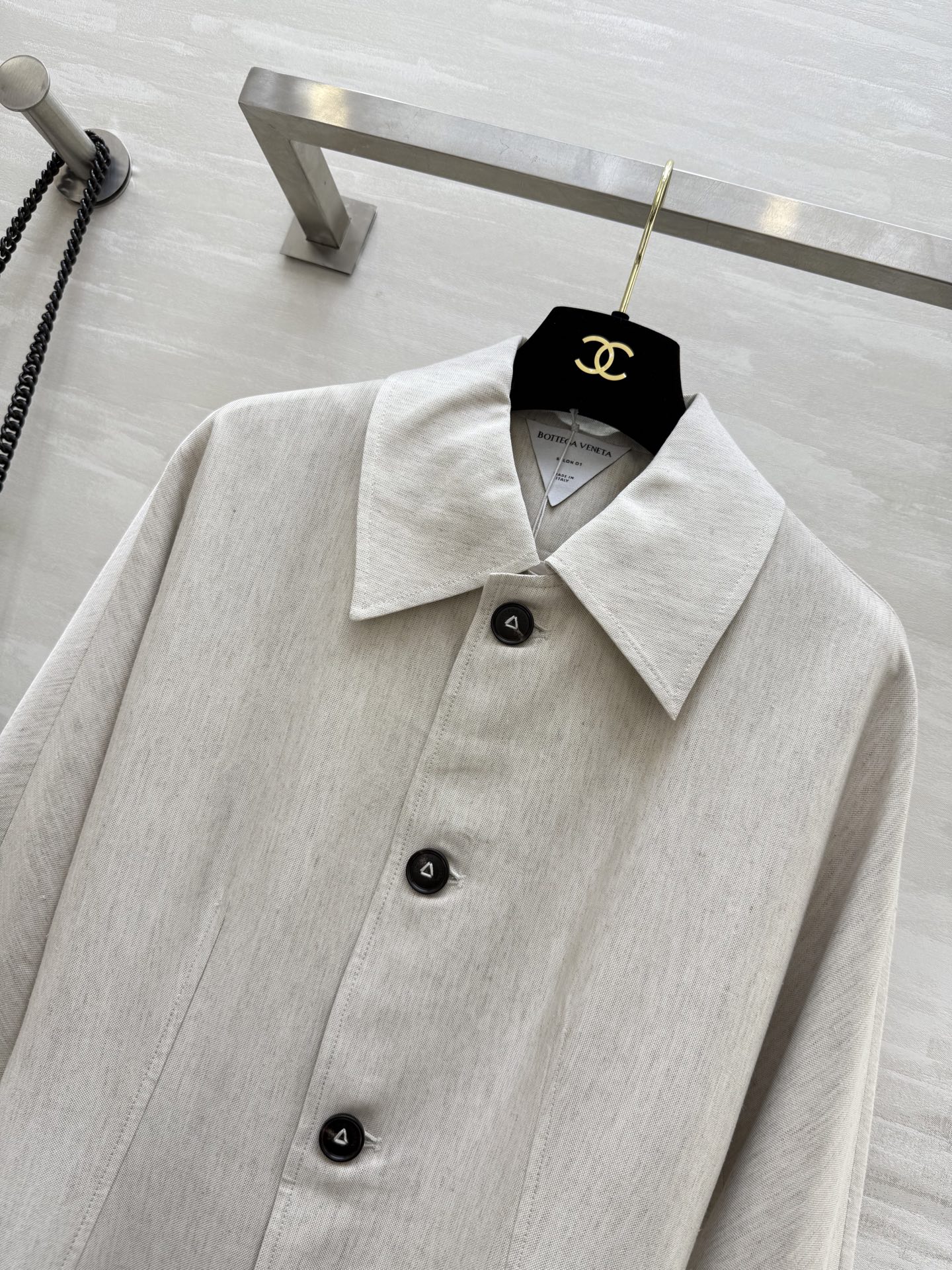 Bottega Venet♡²⁵早秋新款 亚麻风衣式连衣裙 定制100%亚麻面料 立体剪裁收腰版型 高品