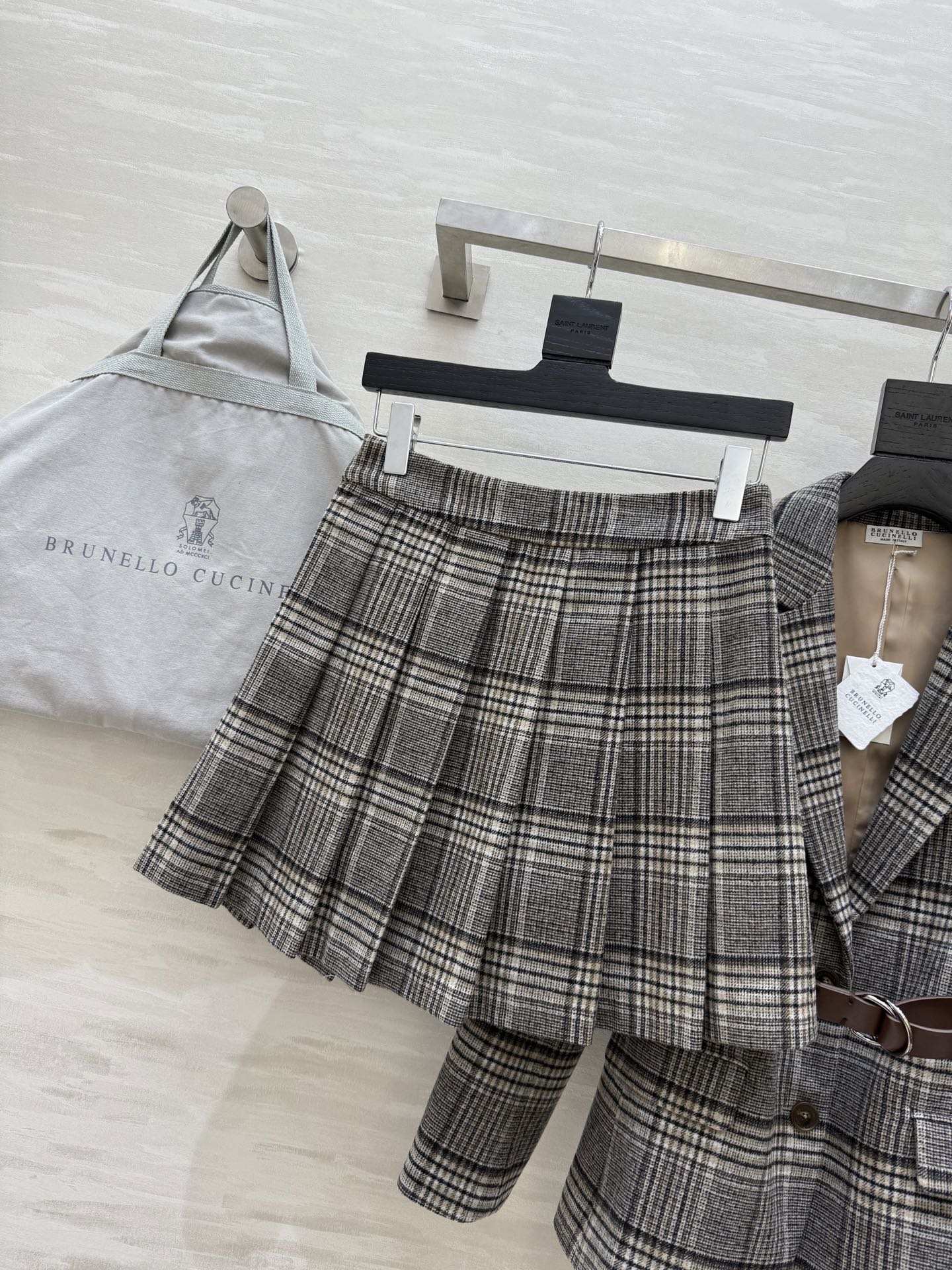 #BC²⁵秋冬新款 苏格兰格纹羊毛套装系列 高品质定制 现货来size：S/M/L（s码胸围：90，衣长