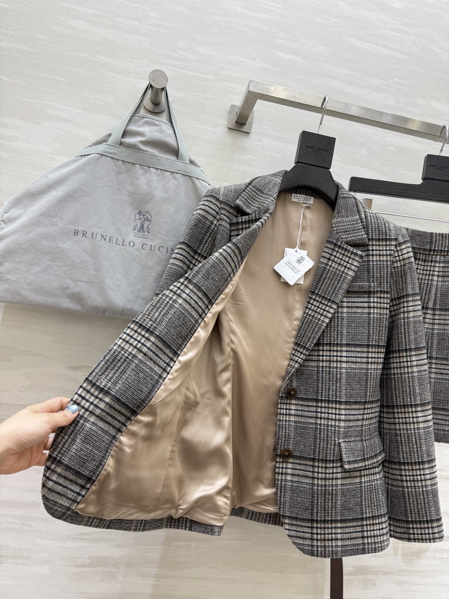 #BC²⁵秋冬新款 苏格兰格纹羊毛套装系列 高品质定制 现货来size：S/M/L（s码胸围：90，衣长