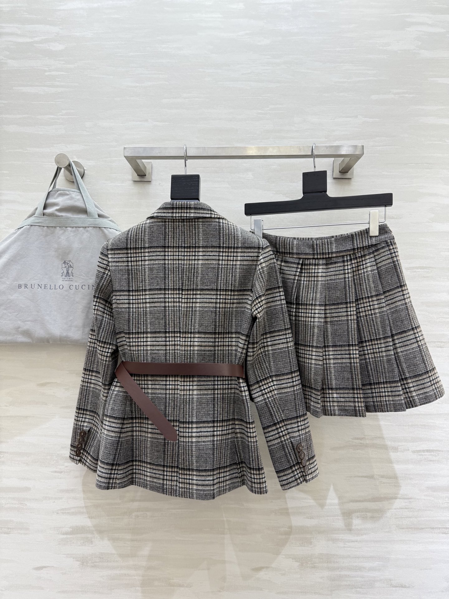 #BC²⁵秋冬新款 苏格兰格纹羊毛套装系列 高品质定制 现货来size：S/M/L（s码胸围：90，衣长