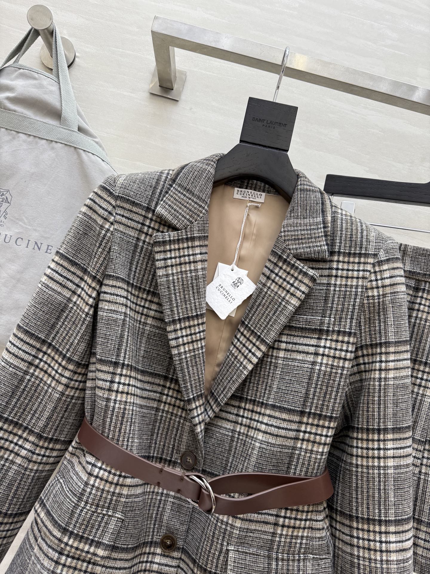 #BC²⁵秋冬新款 苏格兰格纹羊毛套装系列 高品质定制 现货来size：S/M/L（s码胸围：90，衣长