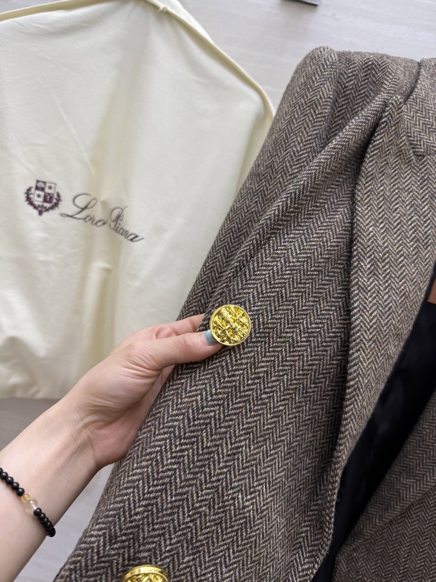 #LP²⁵秋冬新款 人字纹羊毛西装外套 高品质定制 现货首发size：S/M/L/XL（s码肩宽：42，