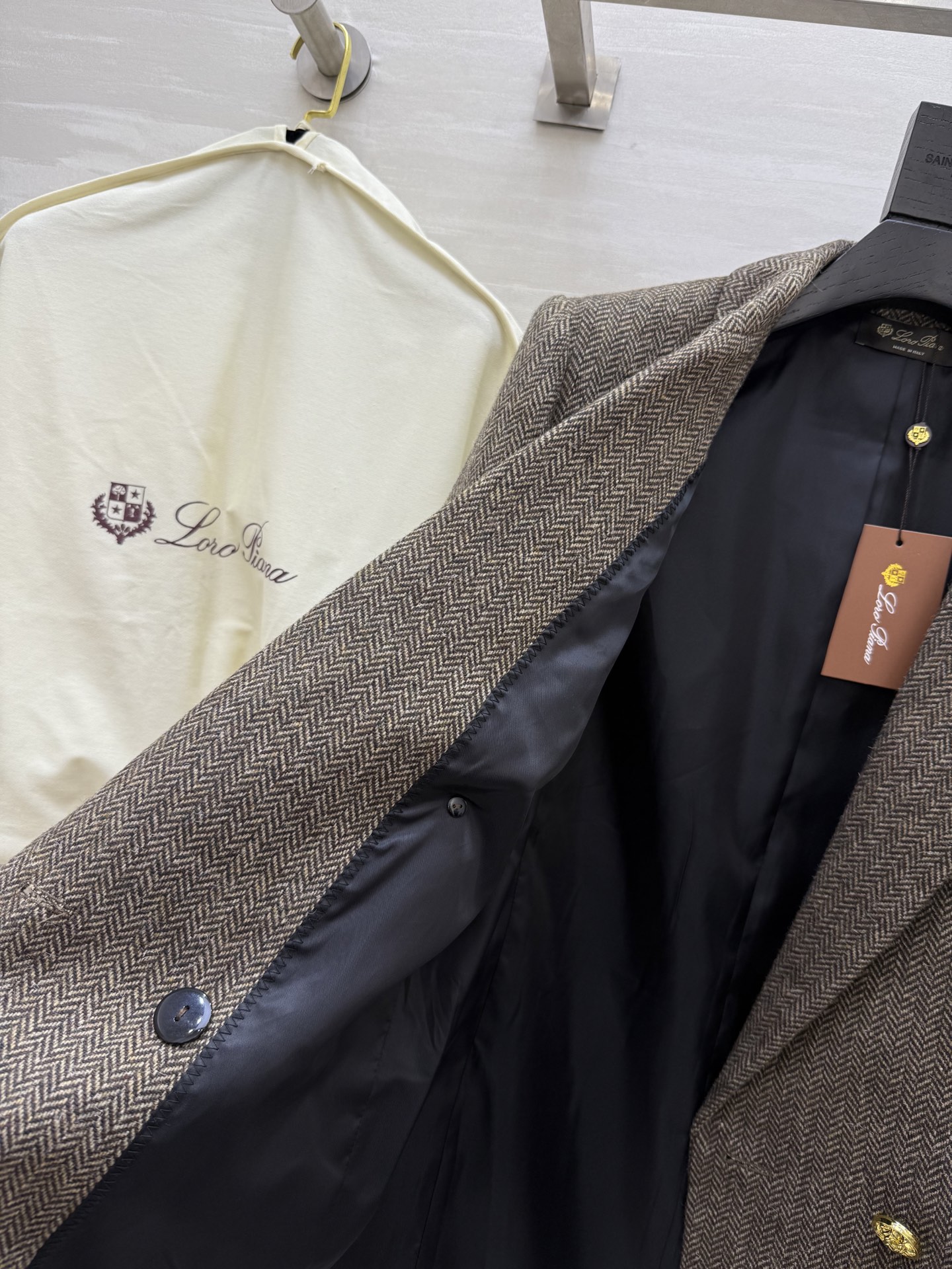 #LP²⁵秋冬新款 人字纹羊毛西装外套 高品质定制 现货首发size：S/M/L/XL（s码肩宽：42，