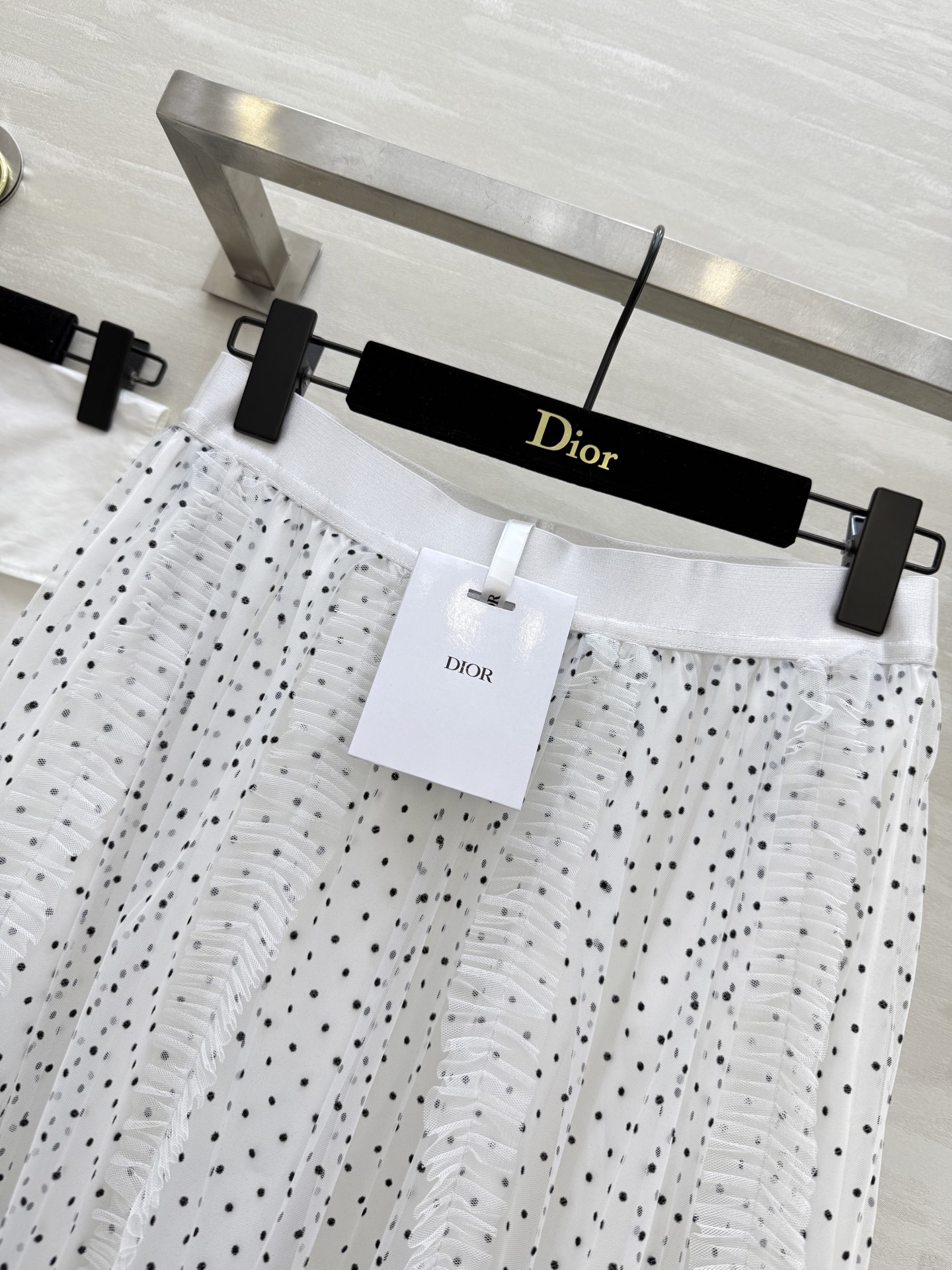 #DIO♡²⁵早秋新款 波点植绒网纱半裙 高品质定制 现货首发size：S/M/L（s码弹力腰围：64，