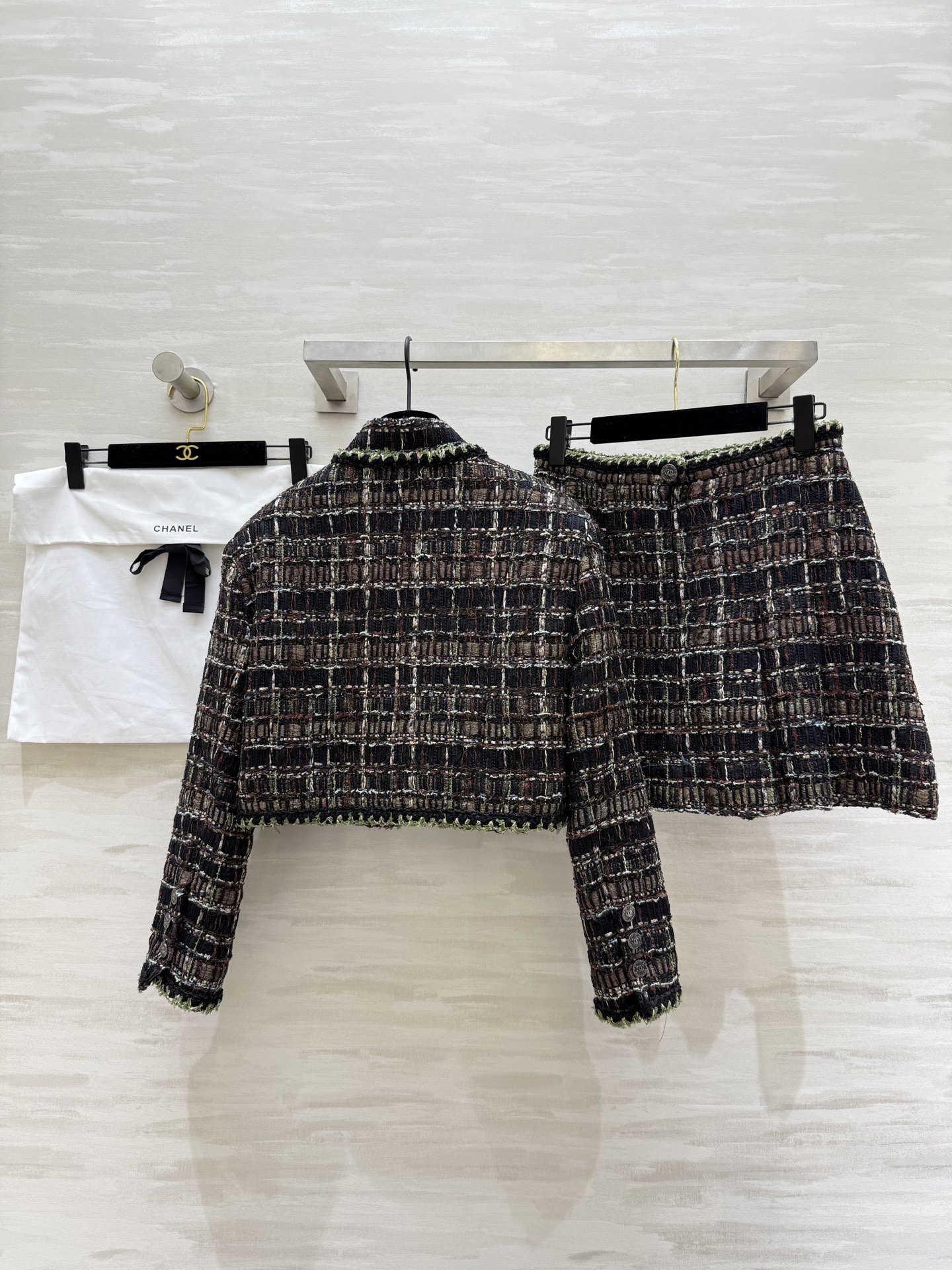 #Chane♡²⁵秋冬新品 走秀同款 编织花呢套装 高品质定制 现货首发size：36/38/40（36