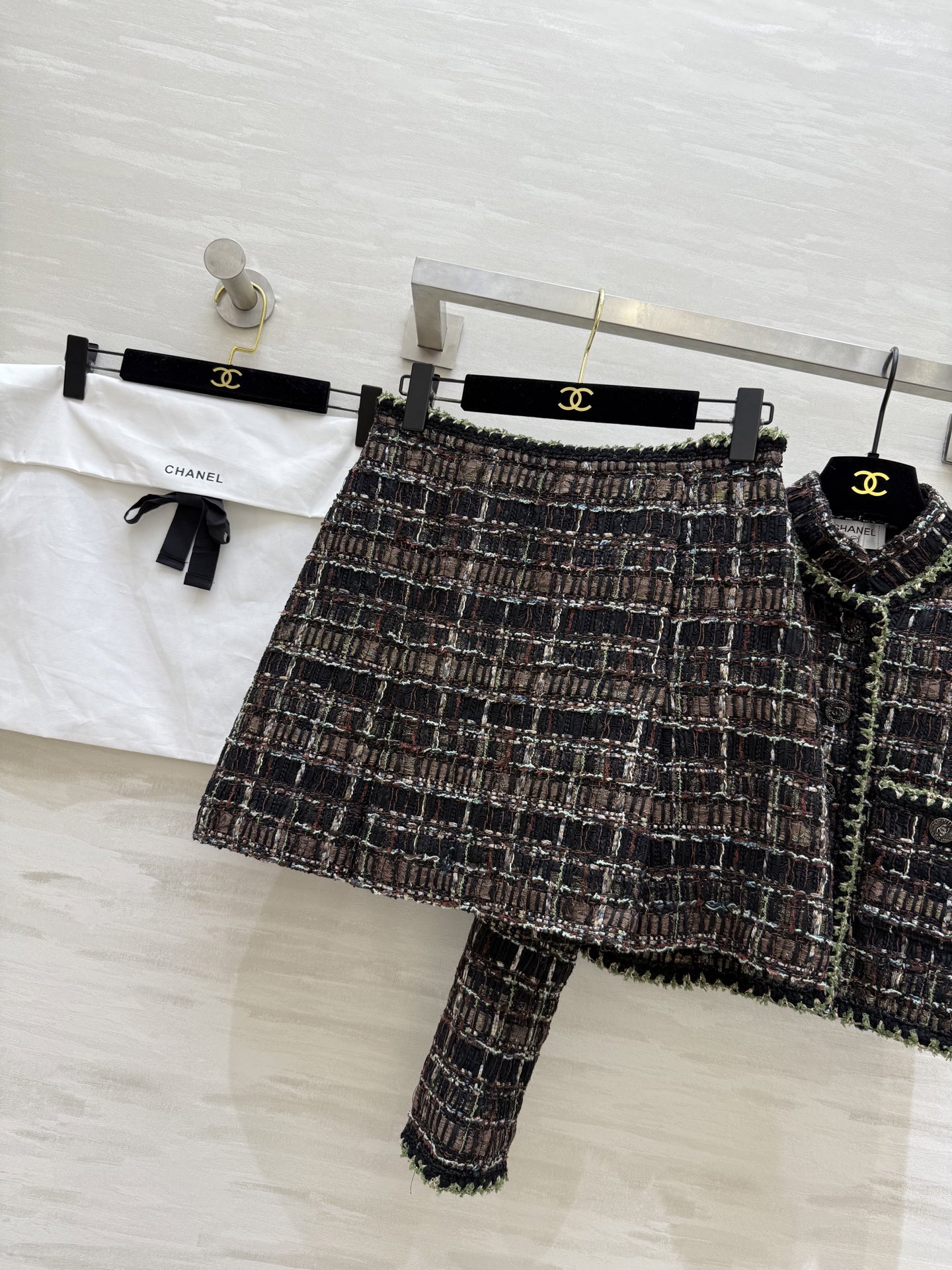 #Chane♡²⁵秋冬新品 走秀同款 编织花呢套装 高品质定制 现货首发size：36/38/40（36