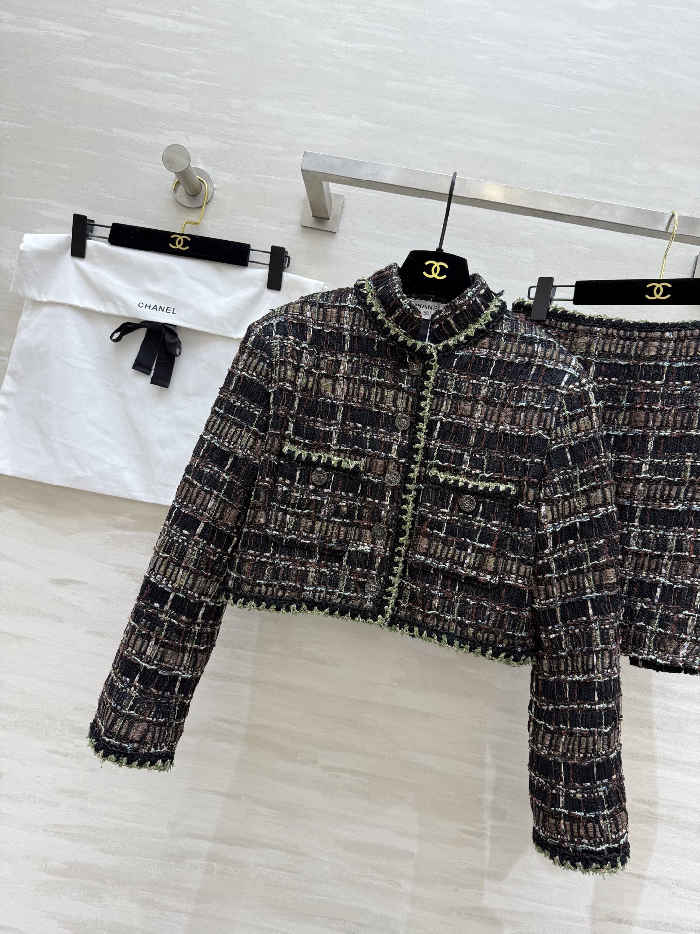#Chane♡²⁵秋冬新品 走秀同款 编织花呢套装 高品质定制 现货首发size：36/38/40（36