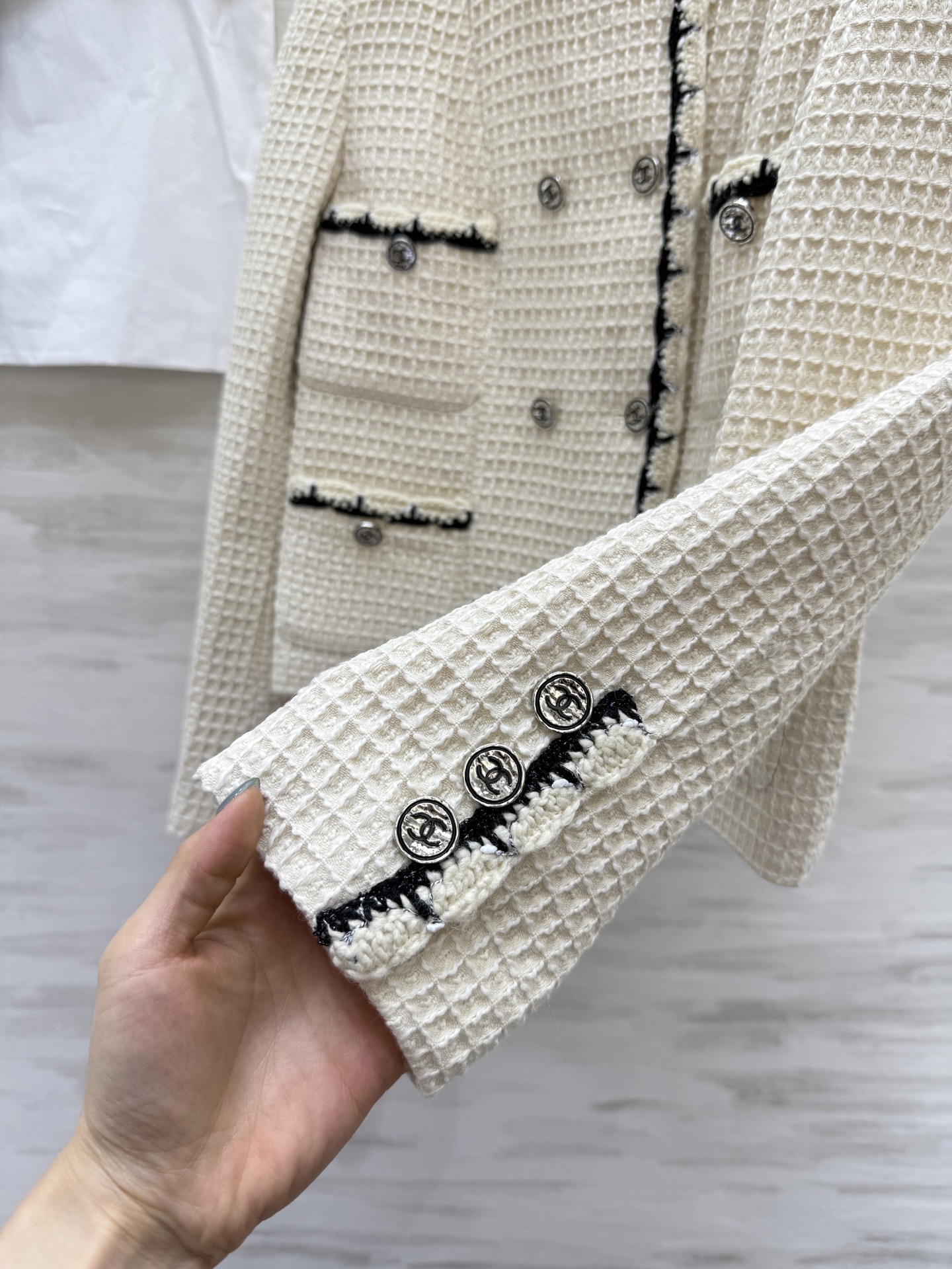 #Chane♡²⁵萨尔茨堡系列 羊毛软花呢编织外套 高品质定制 现货首发size：36/38/40（36