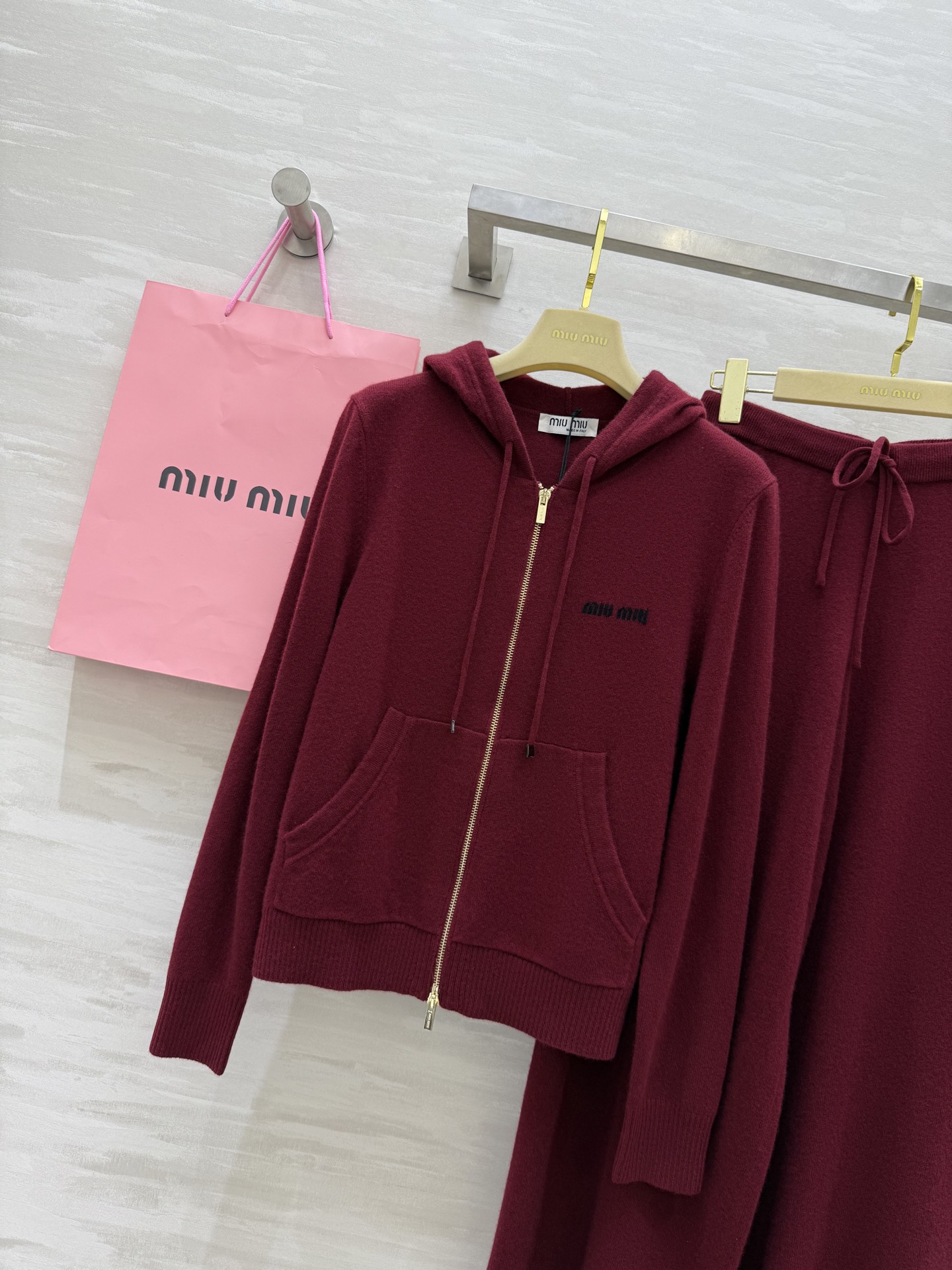 #Miumi♡²⁵秋冬新款 羊毛休闲套装 高品质定制 现货来size：S/M/L（ S码肩宽：37，胸围