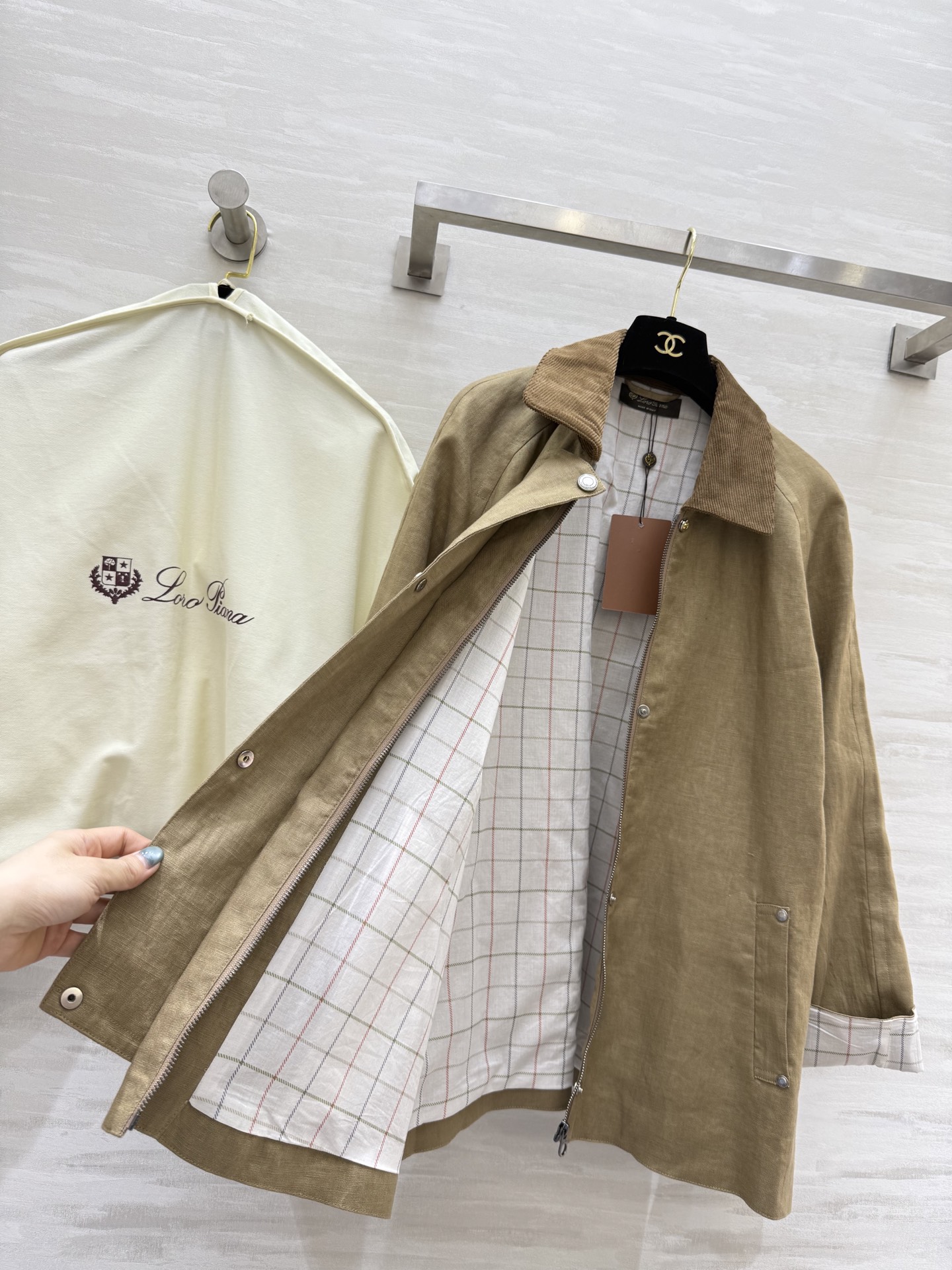 #Loro Piana穿搭 | 高奢老钱风 风衣外套 高品质定制 现货首发size：S/M/L（s码胸围