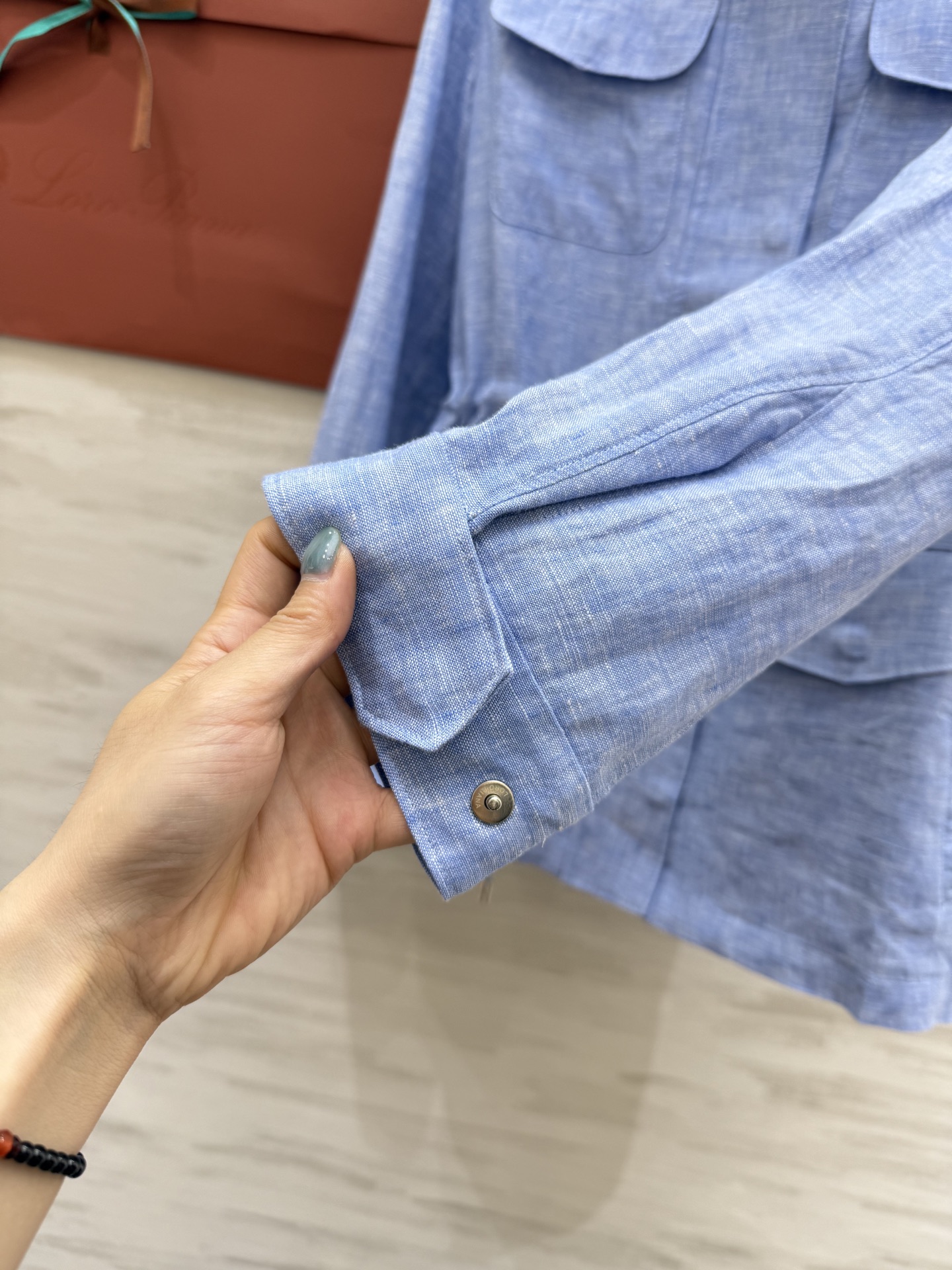 #lP🌹²⁵早秋新款 定制意大利老钱风 轻奢超细亚麻Travelle 女士夹克外套 选用亚麻材质精制而成