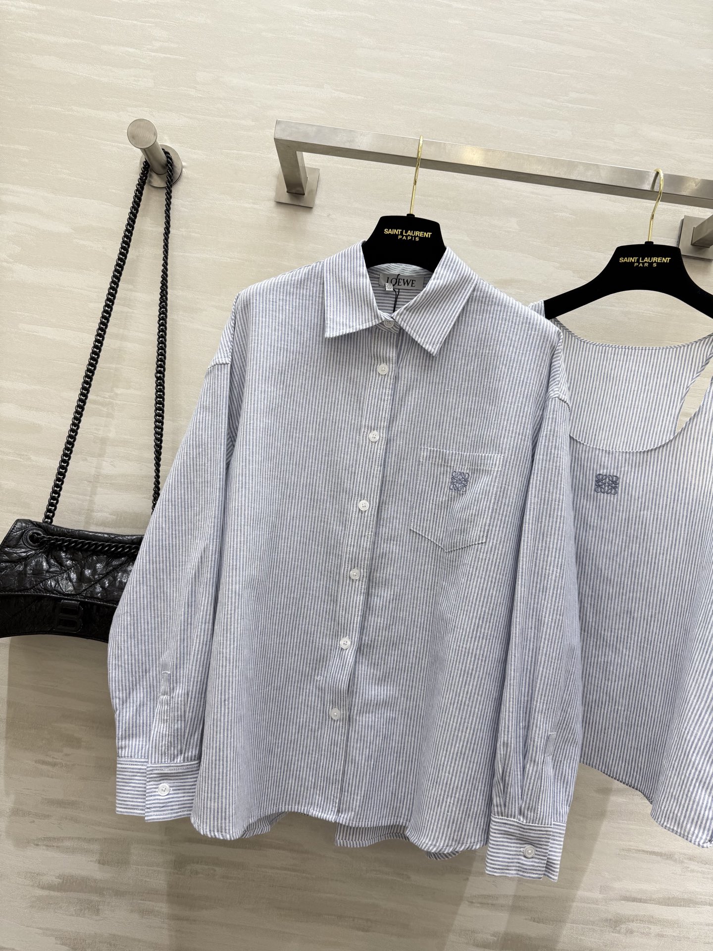 #Loew♡²⁵早秋新款 定织棉麻两件套衬衣 高品质定制 现货首发size：S/M/L（s码背心胸围：8