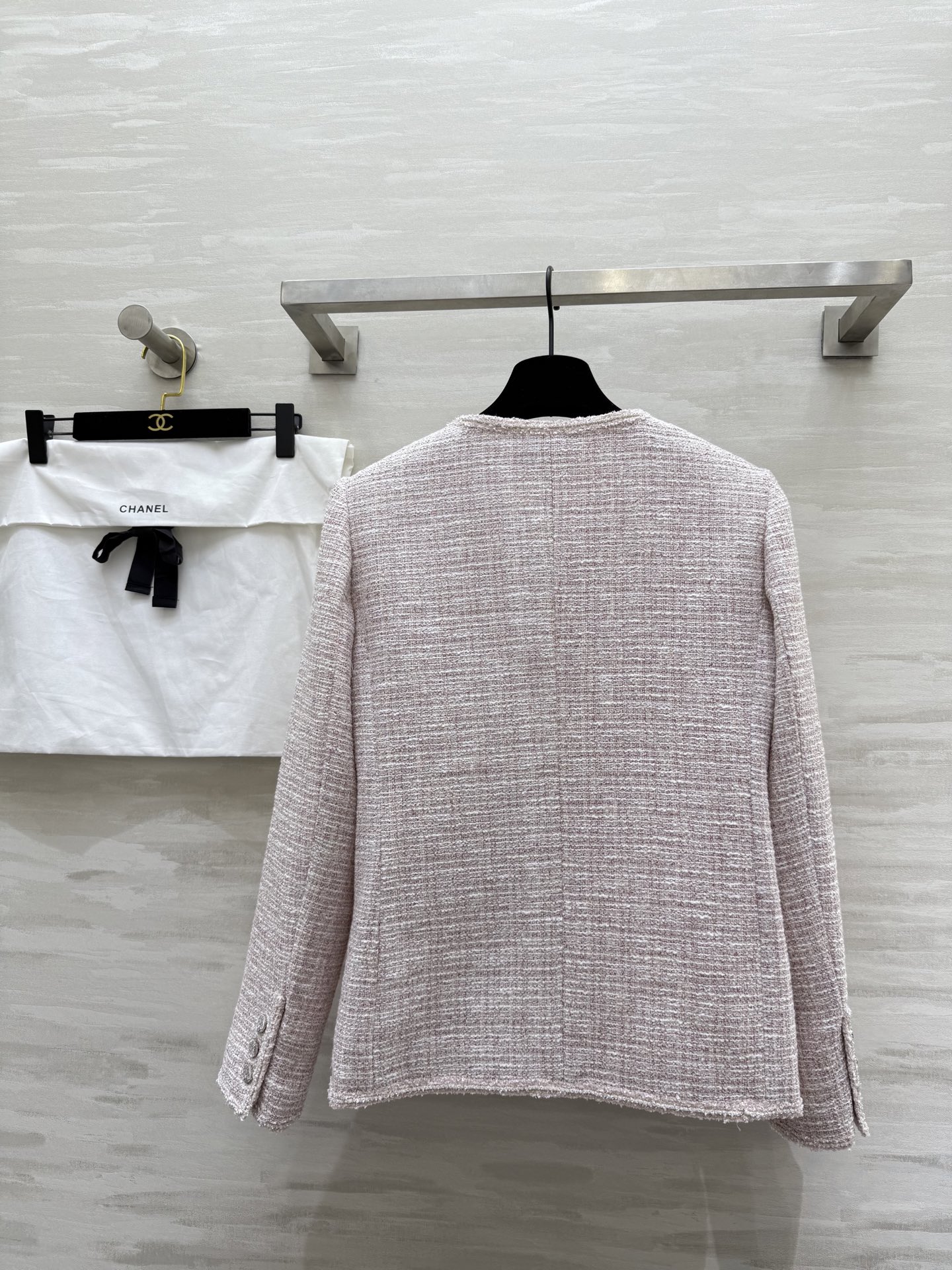 #Chane♡²⁵秋冬新款 羊毛编织花呢外套 开模定制花扣 定制编织面料 高品质 现货来size：36/