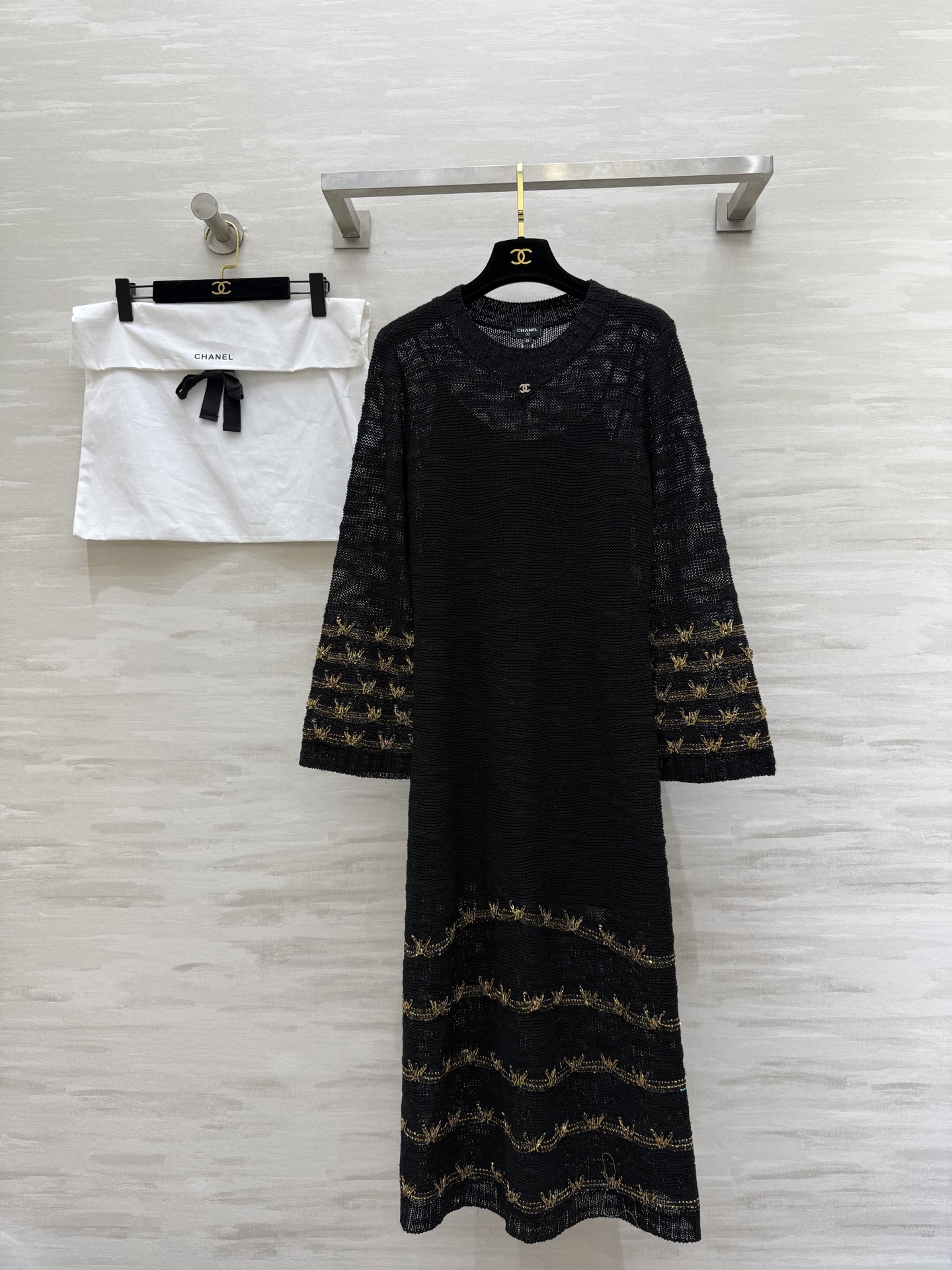 NO:507089,#ChaneA High-end Handicraftshop Embroidered Wool Butterfly Trim Long Skirt Mulberry Silk Lining Original Development High-quality Customization Spot First-time Size36/38/40, Chanel, Skirts, Alexander wang19860909#ChaneA 高级手工坊 刺绣羊毛蝴蝶饰边长裙 桑蚕丝内衬 原版开发 高品质定制 现货首发size36/38/40,,chanel,skirts,alexander wang,Women's clothing